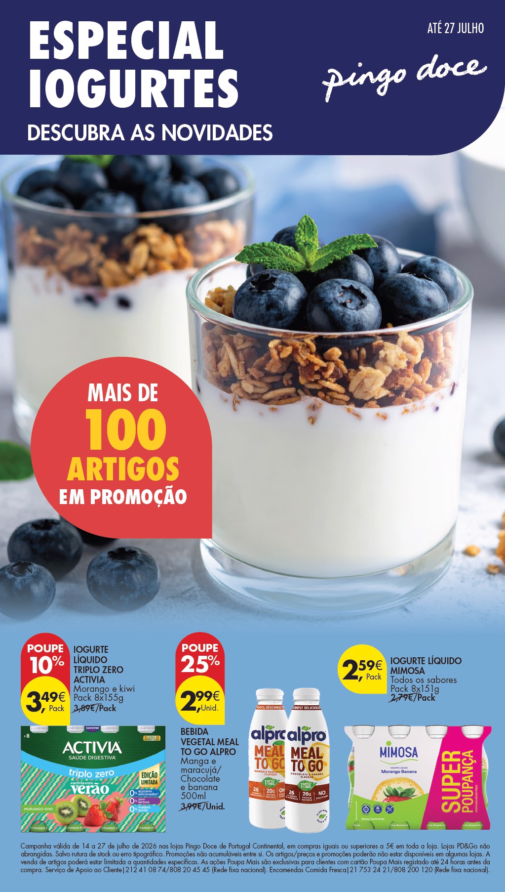 Capa do folheto Pingo Doce · 14 a 27 de julho de 2026