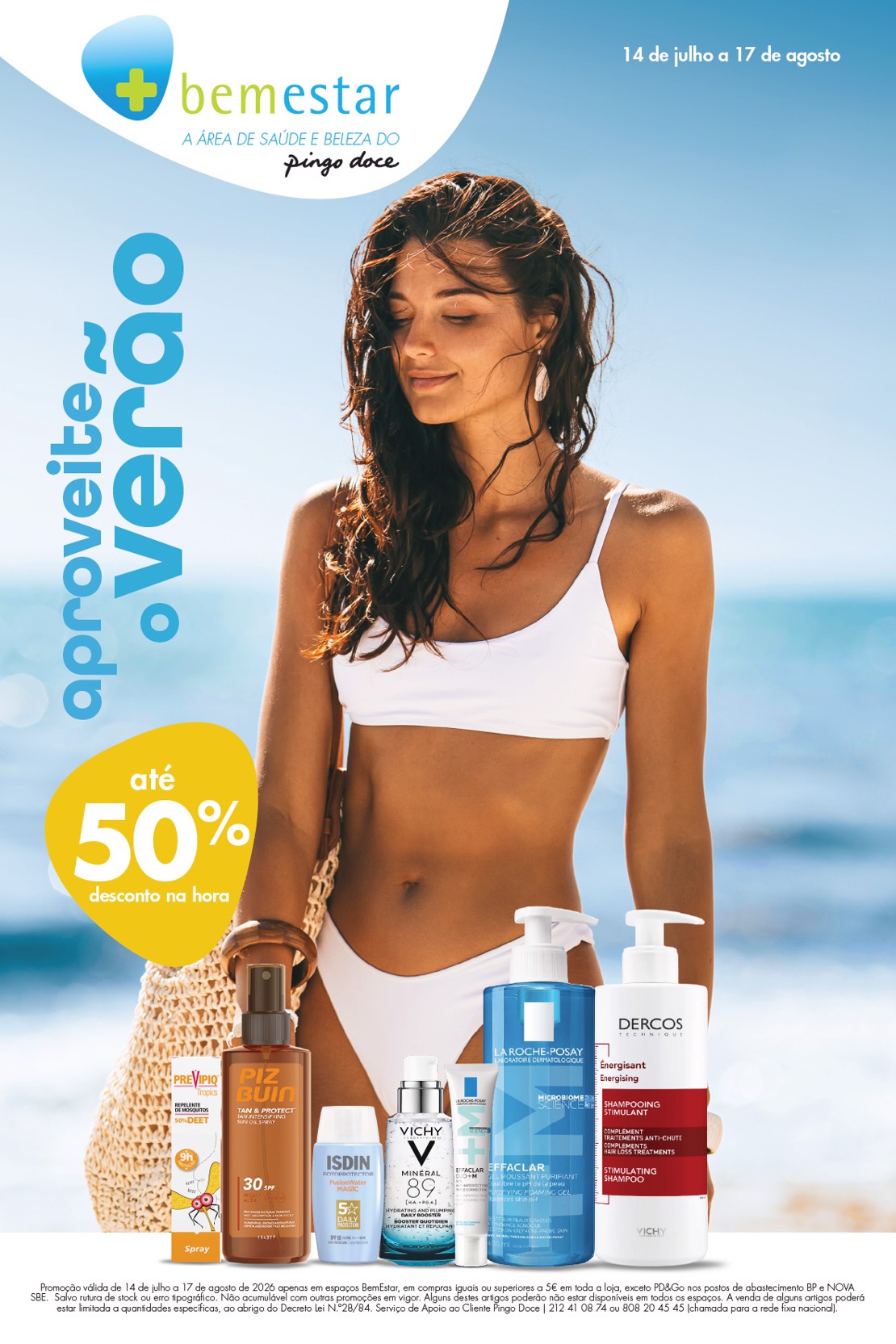 Capa do folheto Pingo Doce · 14 de julho a 17 de agosto de 2026