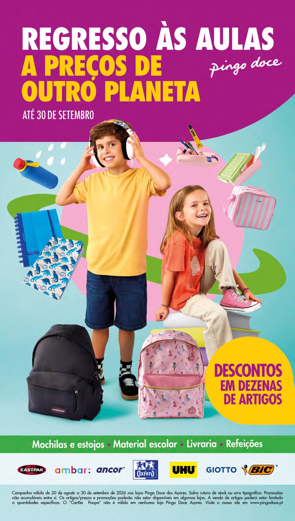 Capa do folheto Pingo Doce · 20 de agosto a 30 de setembro de 2026
