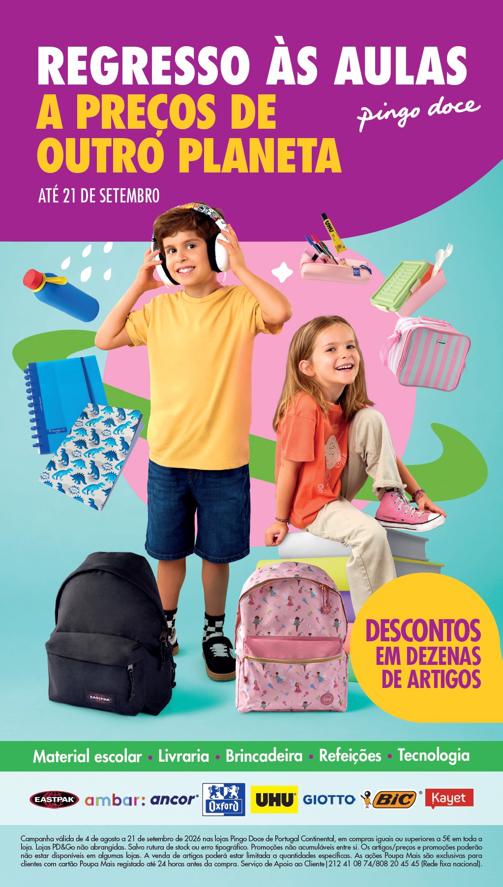 Capa do folheto Pingo Doce · 4 de agosto a 21 de setembro de 2026
