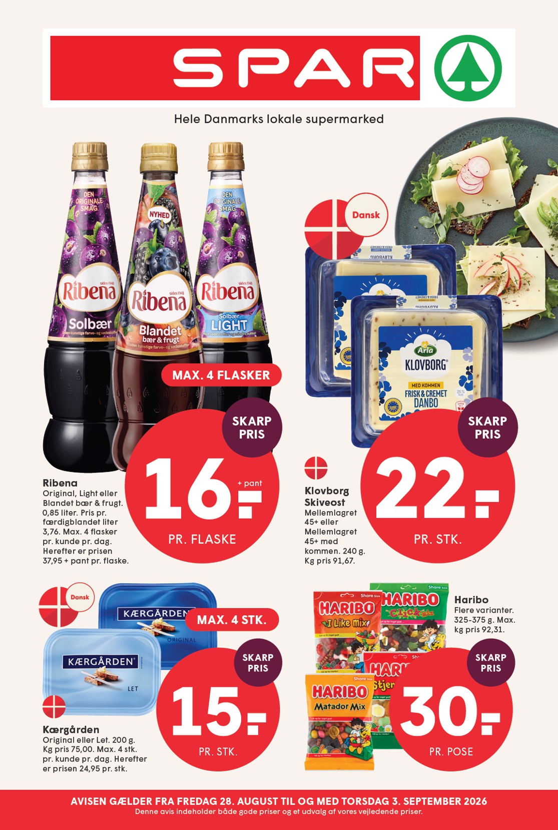 SPAR Ugens avis · 28. august – 3. september 2026