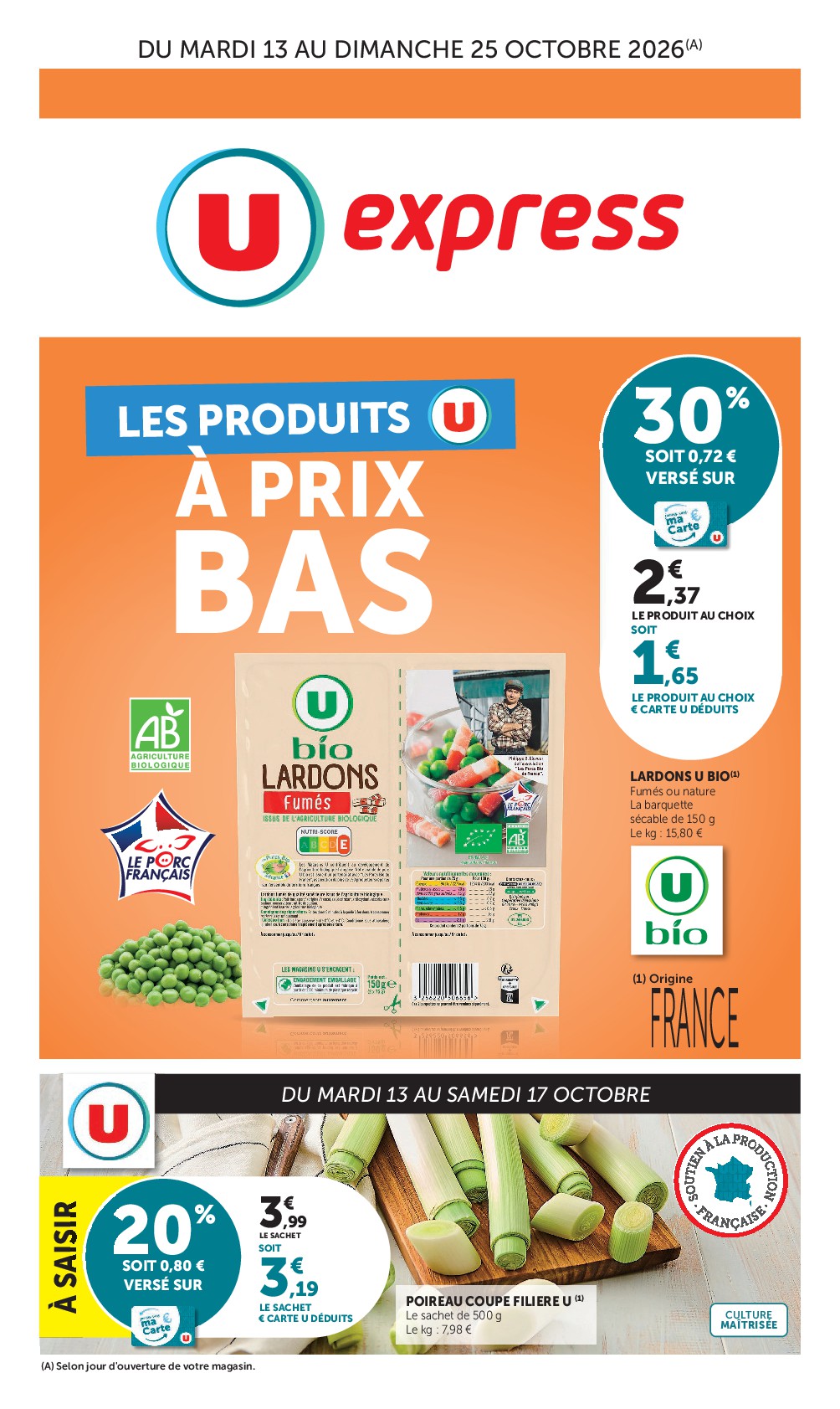 Catalogue Super U · du 13 octobre 2026 au 25 octobre 2026