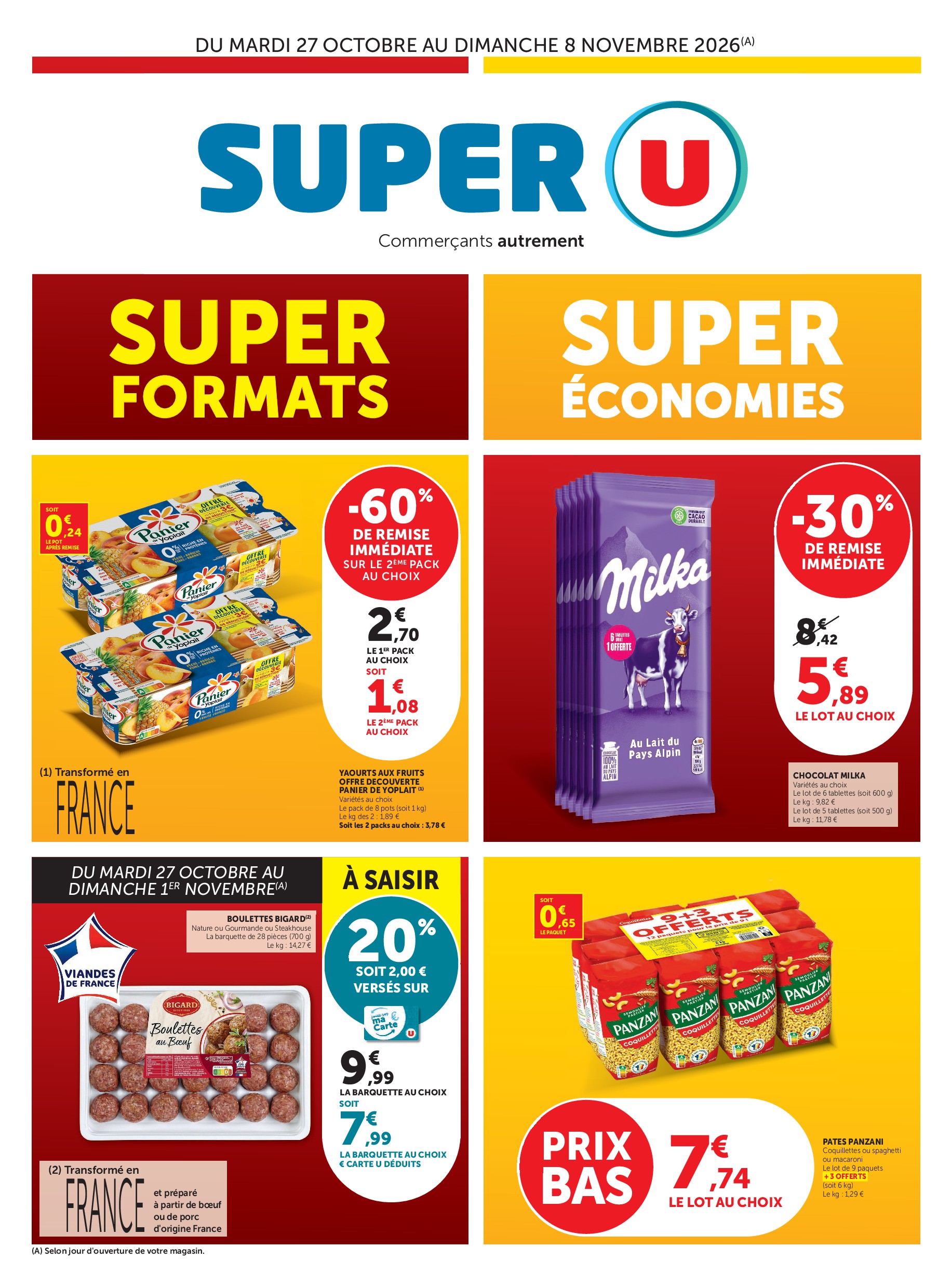 Catalogue Super U · du 27 octobre 2026 au 8 novembre 2026
