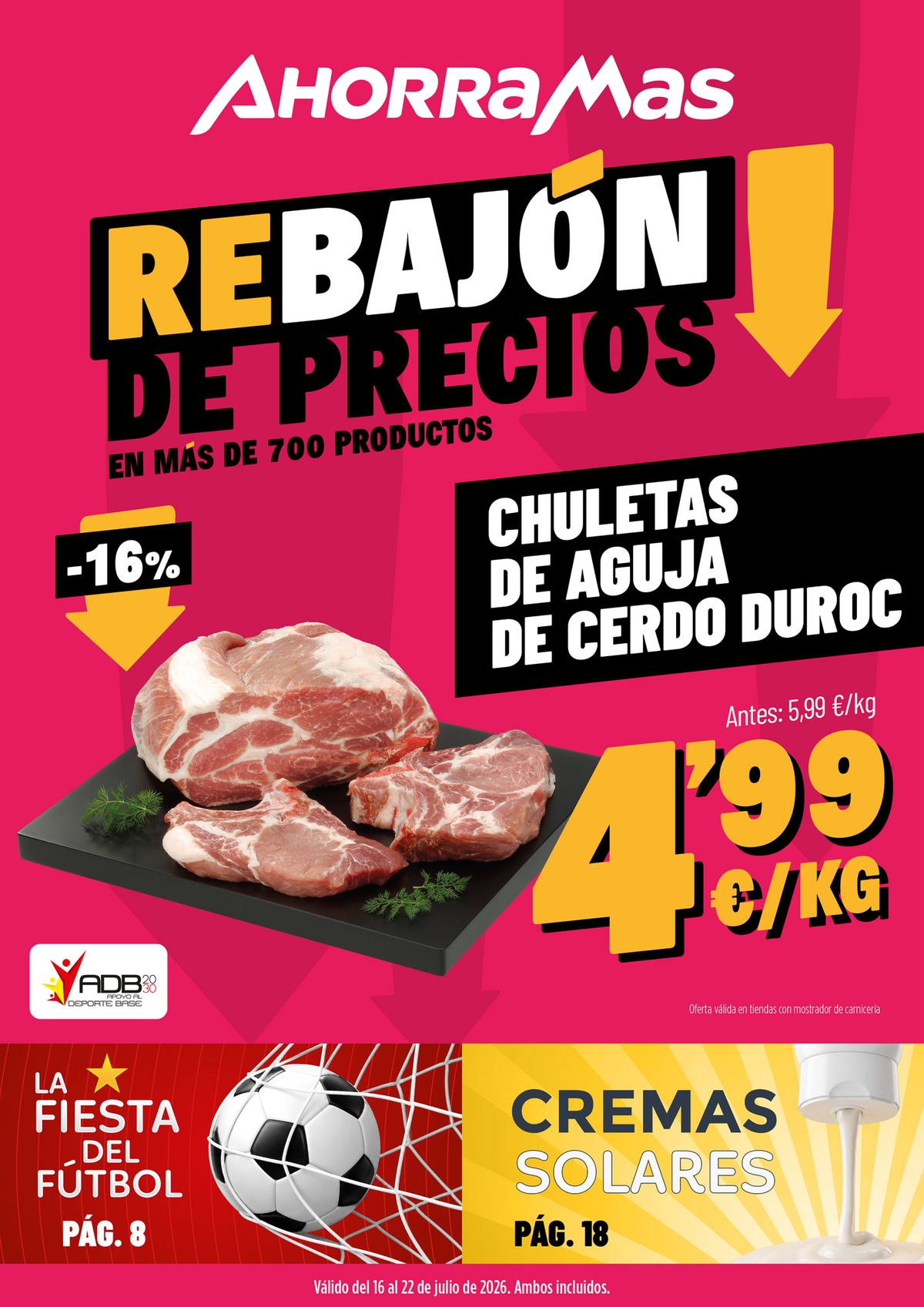 Folleto Ahorramás · 13 al 19 de julio de 2026 — Página 1