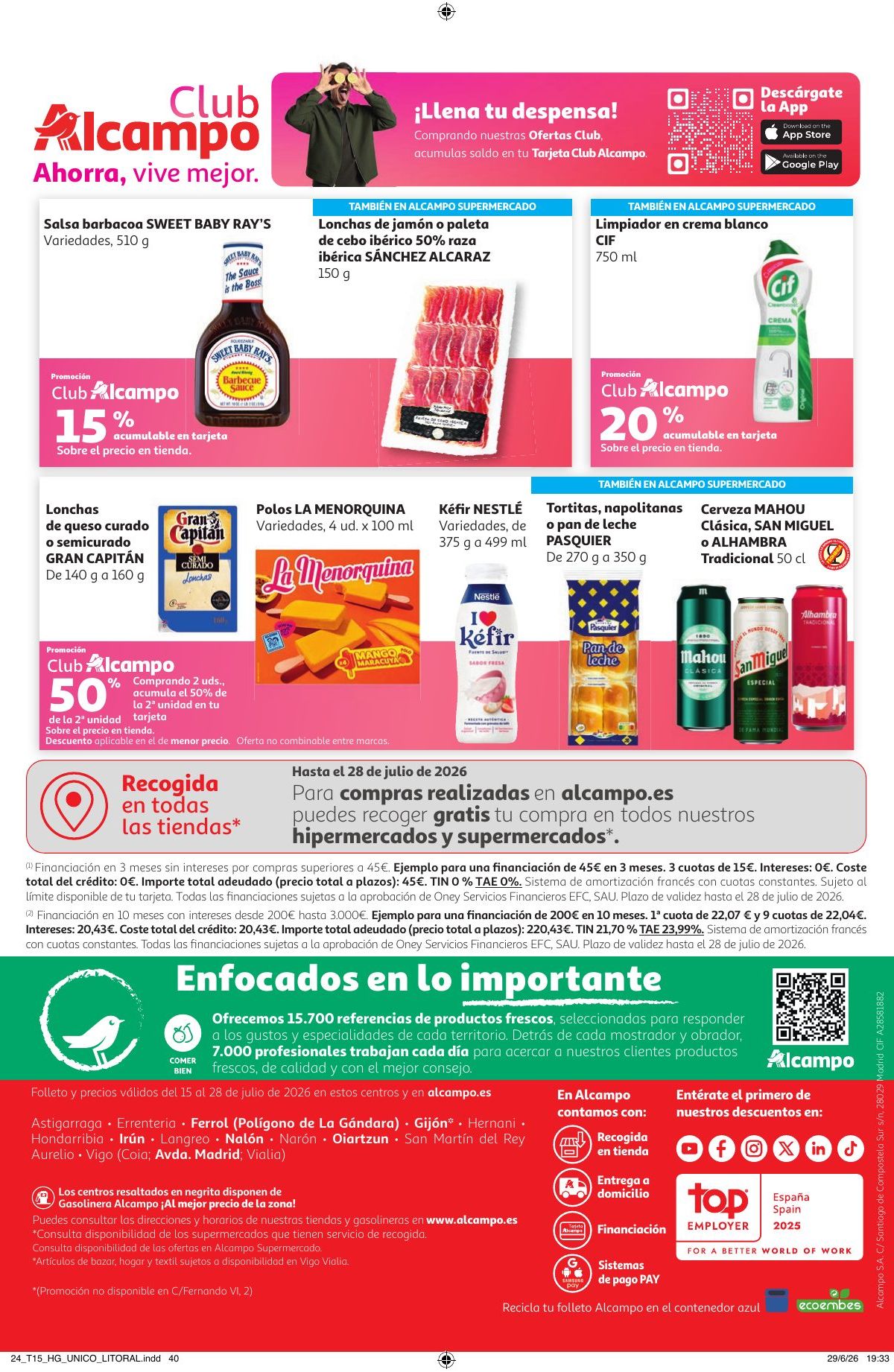 Folleto Alcampo · Litoral Verano Frutal — Página 24