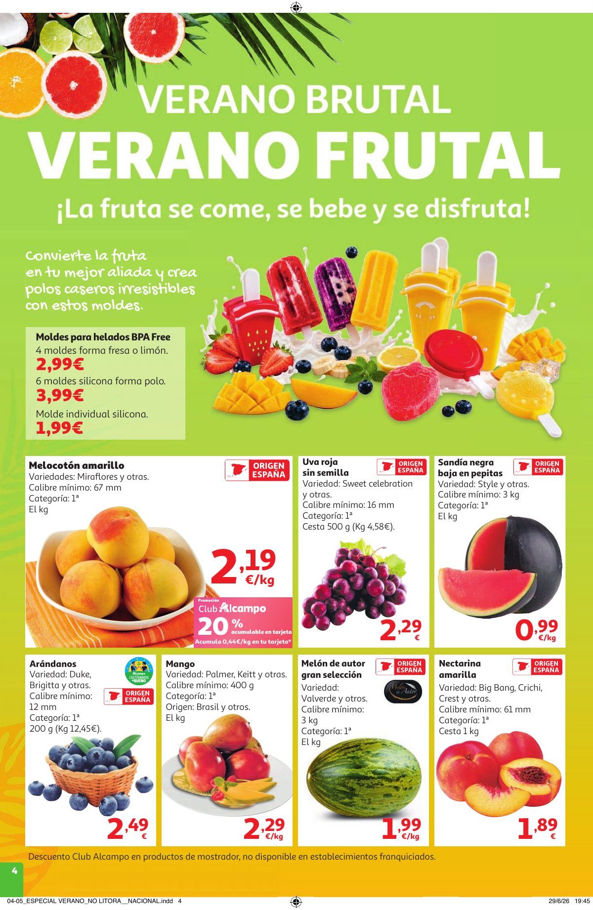 Folleto Alcampo · Catalan Litoral Verano Frutal — Página 4