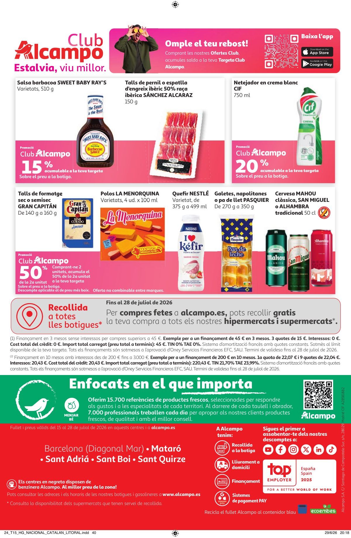 Folleto Alcampo · Catalan Litoral Verano Frutal — Página 24