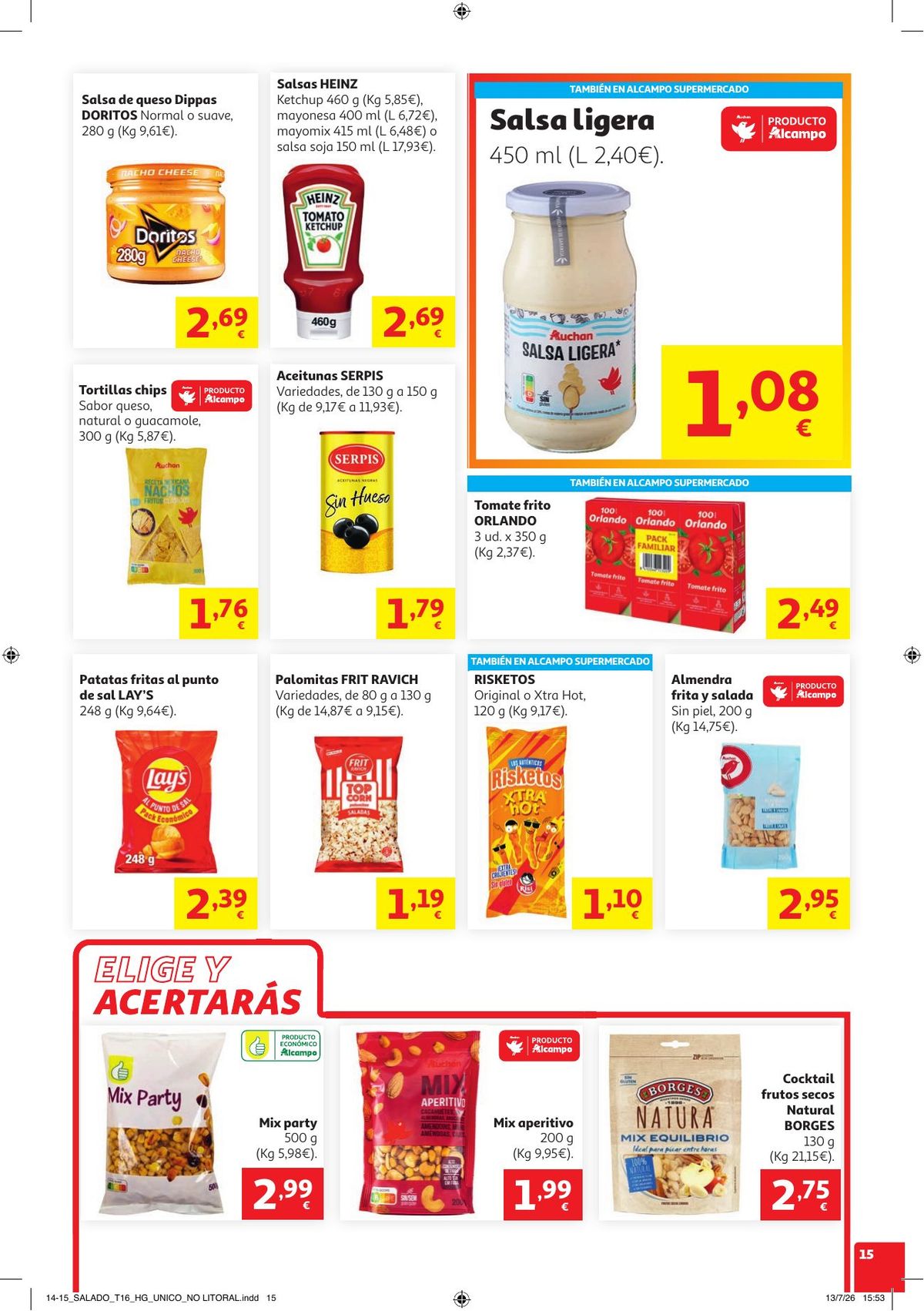 Folleto Alcampo · Litoral Come Fácil en Verano — Página 15