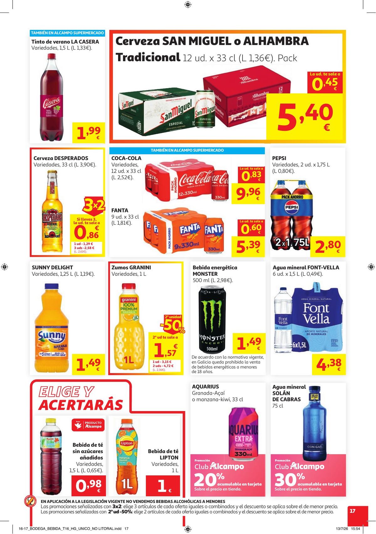 Folleto Alcampo · Litoral Come Fácil en Verano — Página 17
