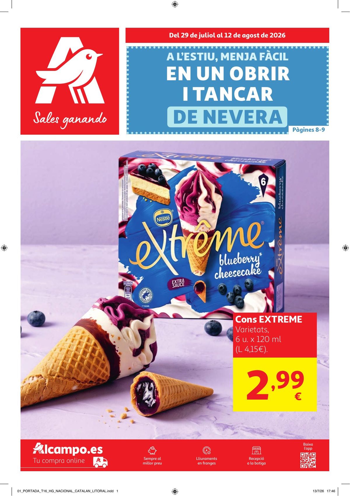 Folleto Alcampo · Catalan Litoral Come Fácil en Verano — Página 1