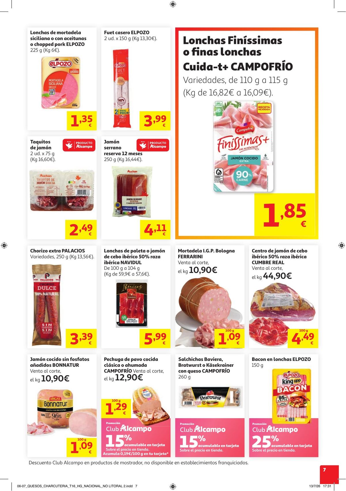 Folleto Alcampo · Catalan Litoral Come Fácil en Verano — Página 7