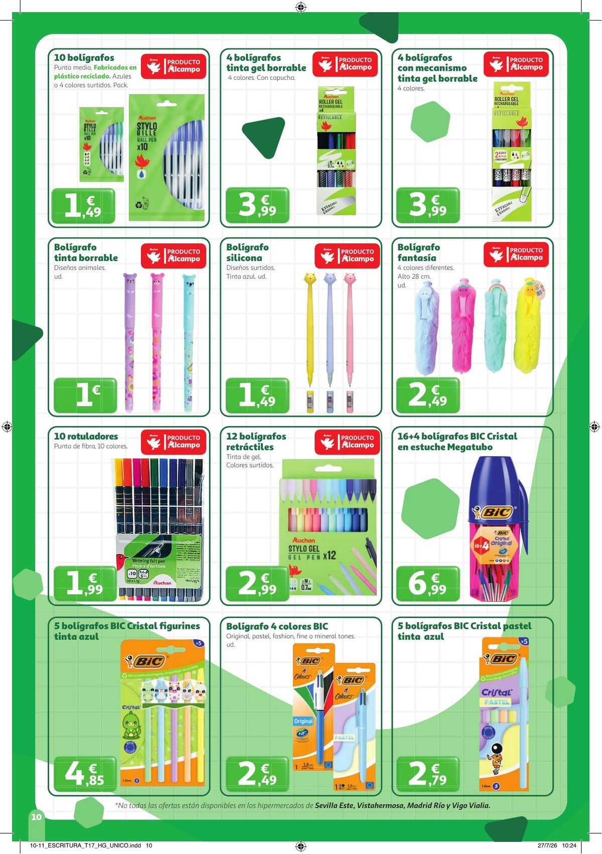 Folleto Alcampo · Vuelta al Cole — Página 10