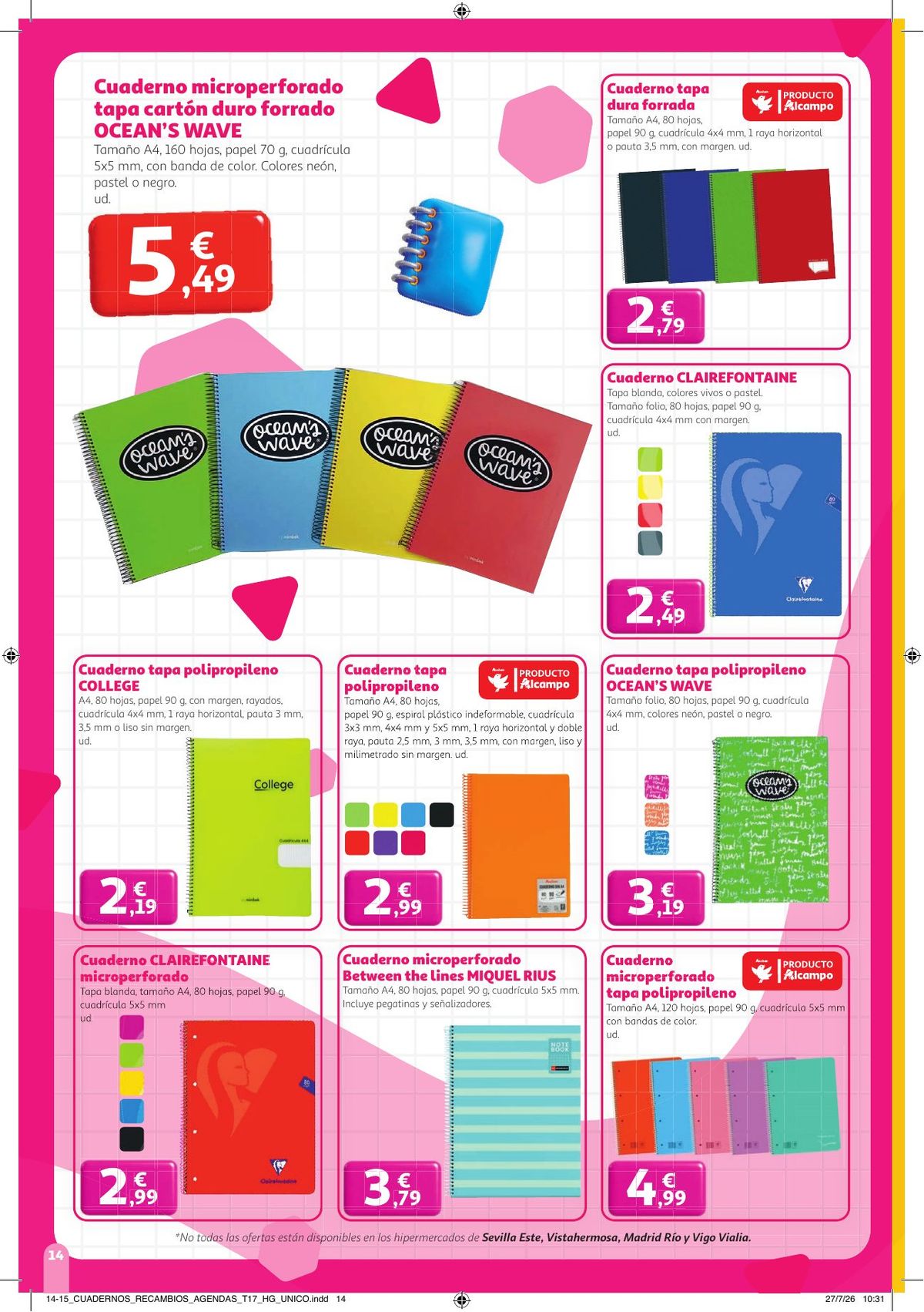Folleto Alcampo · Vuelta al Cole — Página 14