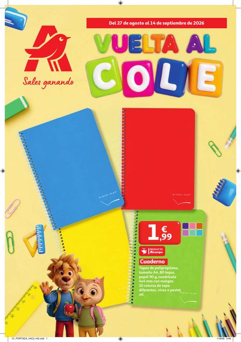 Portada Folleto Alcampo · Vuelta al Cole 2