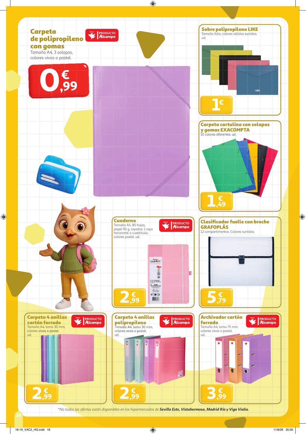Folleto Alcampo · Vuelta al Cole 2 — Página 18