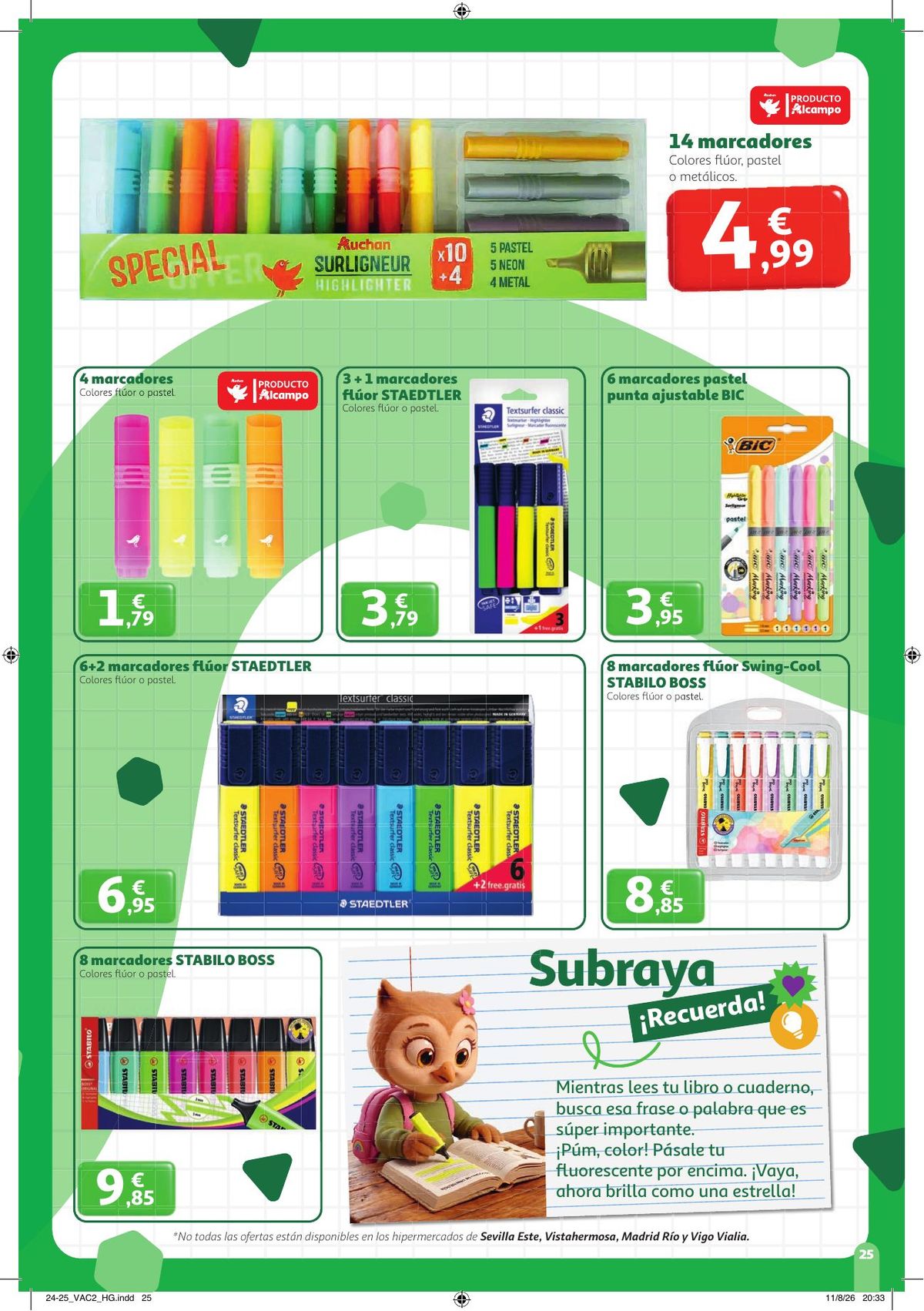 Folleto Alcampo · Vuelta al Cole 2 — Página 25