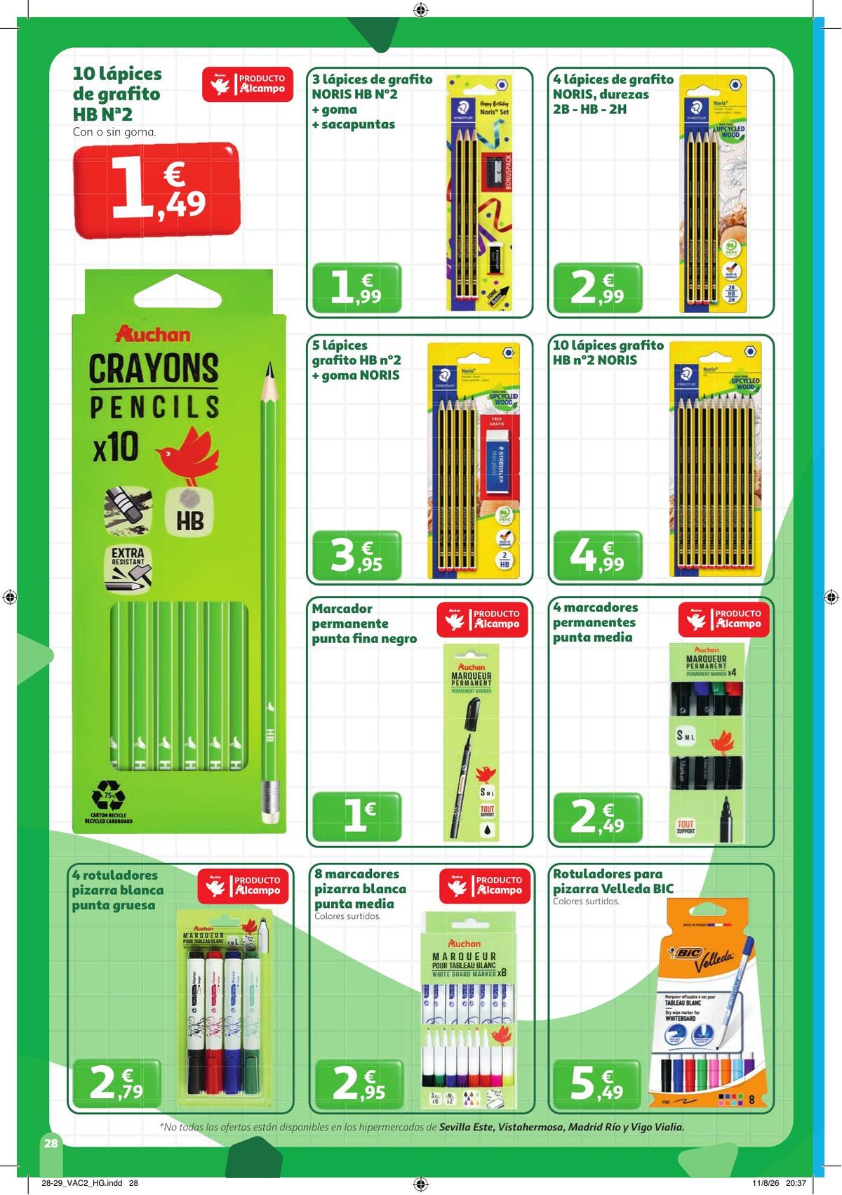 Folleto Alcampo · Catalán Vuelta al Cole 2 — Página 28