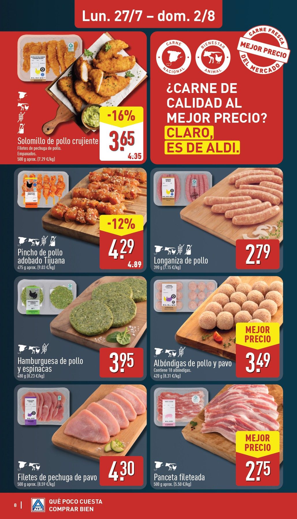 Folleto Aldi · 27 de julio de 2026 – 2 de agosto de 2026 — Página 8