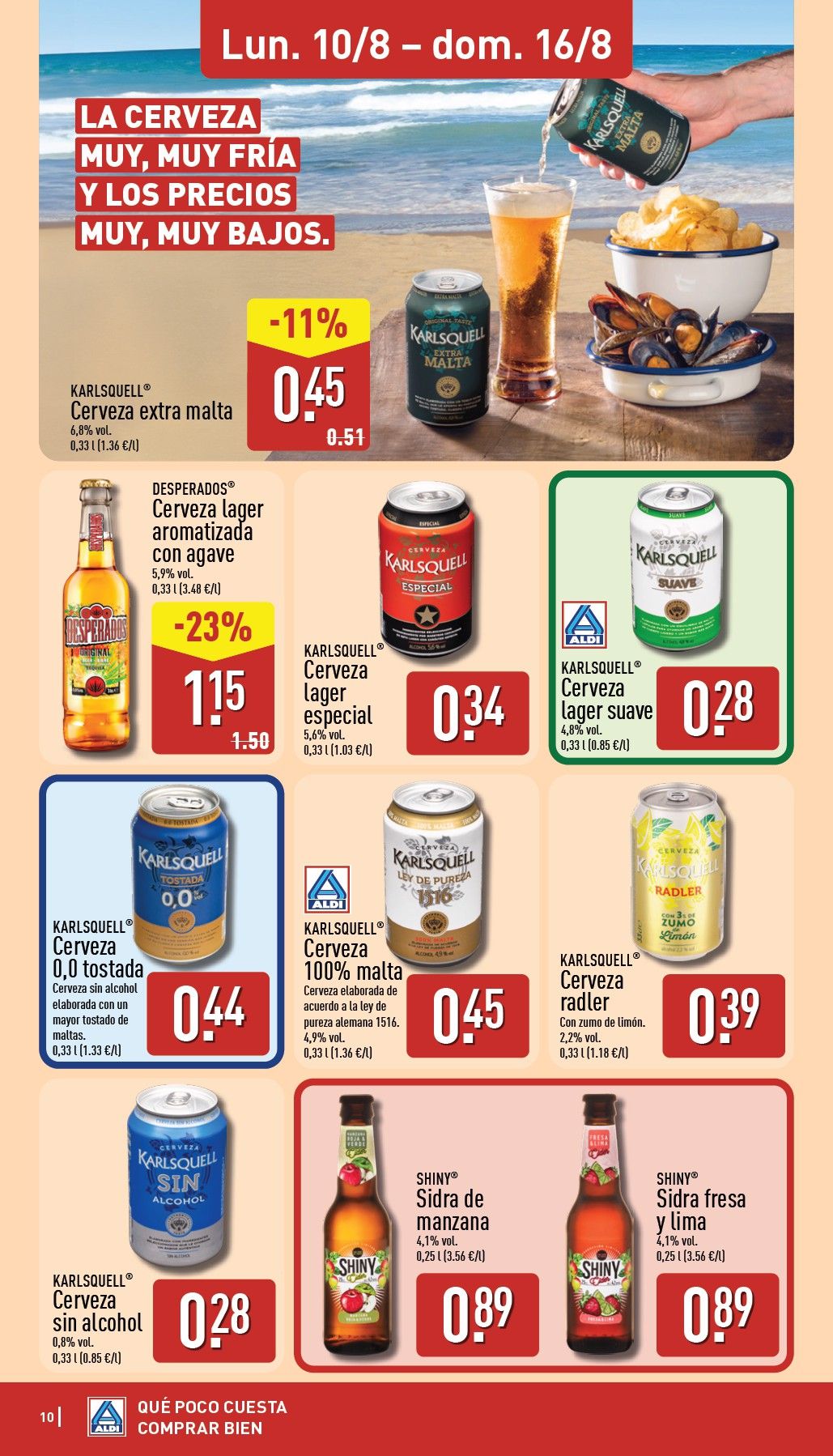 Folleto Aldi · 10 de agosto de 2026 – 16 de agosto de 2026 — Página 10