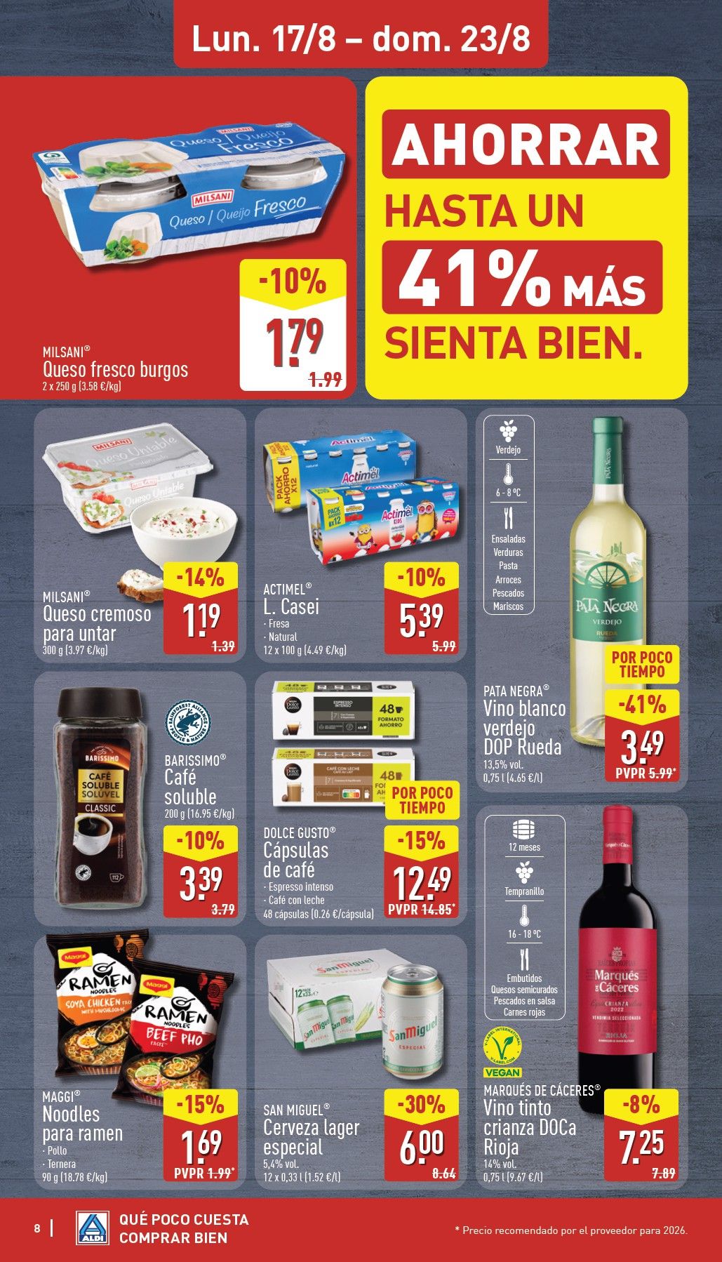 Folleto Aldi · 17 de agosto de 2026 – 23 de agosto de 2026 — Página 8