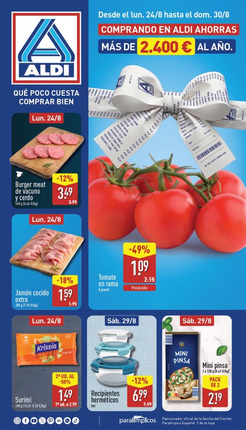 Portada Folleto Aldi · 24 de agosto de 2026 – 30 de agosto de 2026