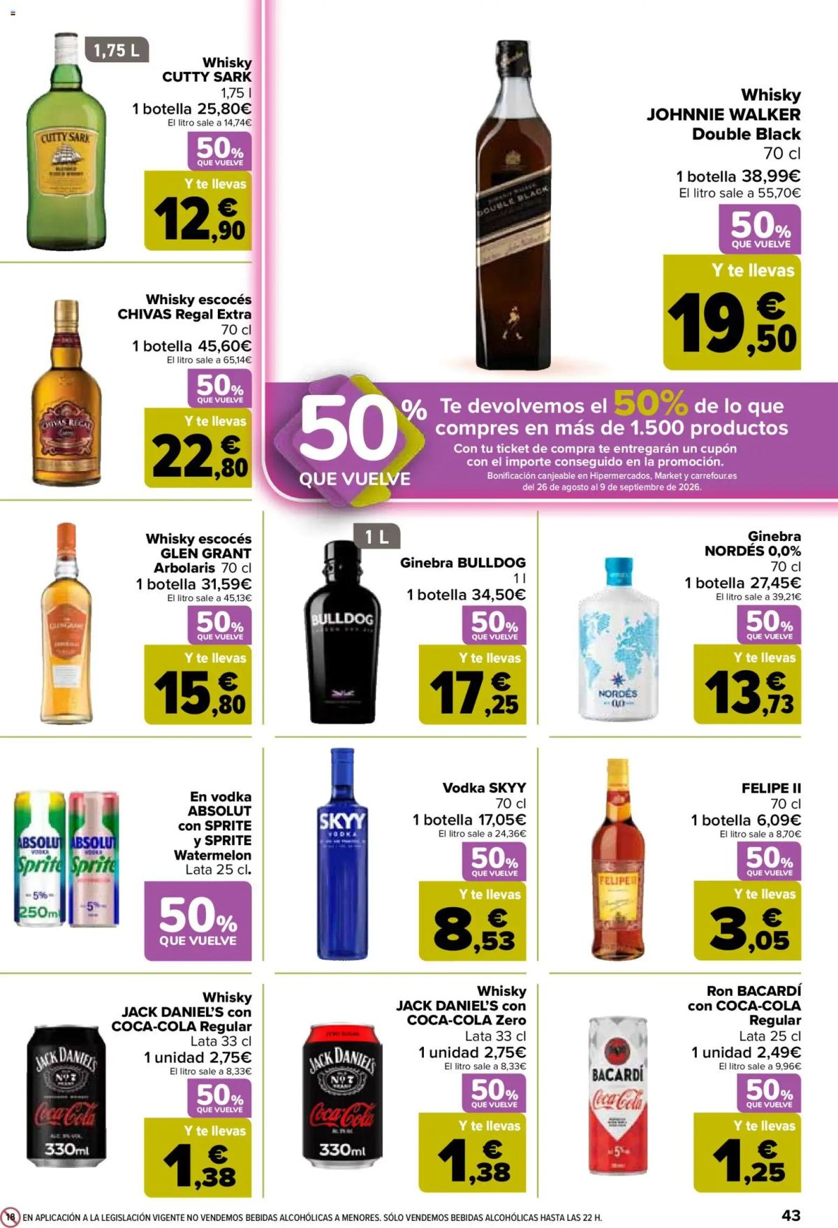 Folleto Carrefour · 50% QUE VUELVE — Página 45