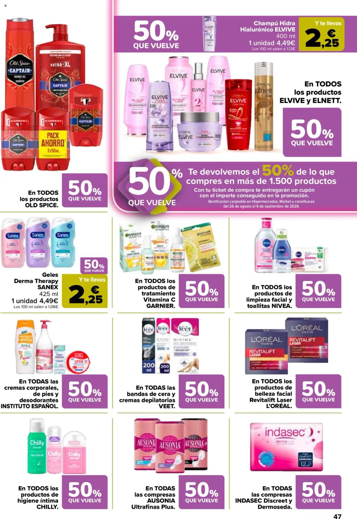 Folleto Carrefour · 50% QUE VUELVE — Página 49