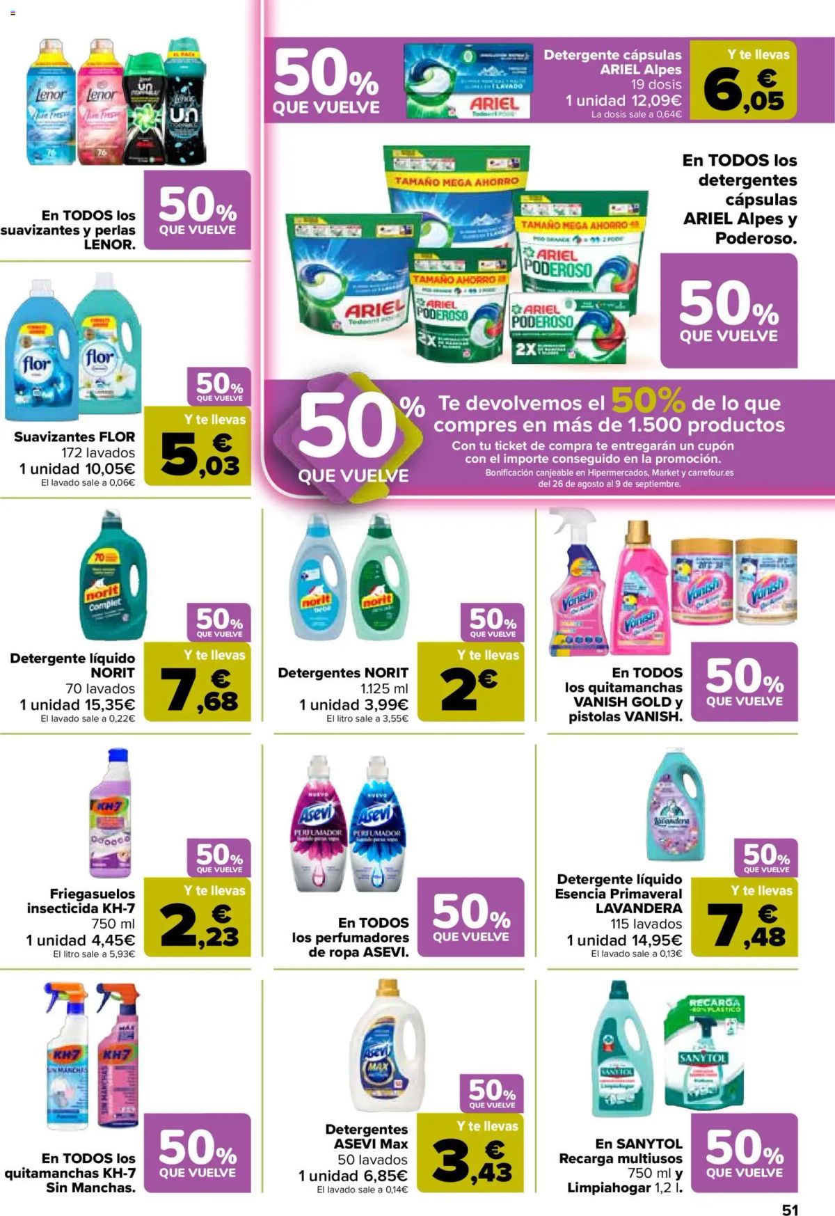 Folleto Carrefour · 50% QUE VUELVE — Página 53