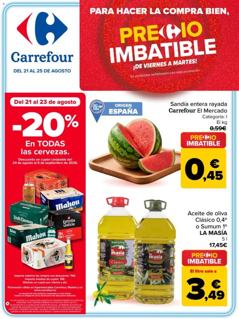 Portada Folleto Carrefour · PRECIO IMBATIBLE