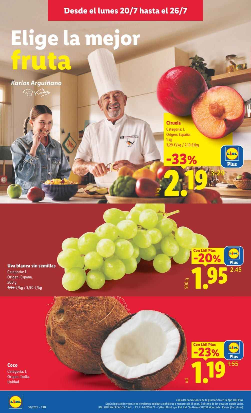 Folleto Lidl Alimentación · 20 de julio de 2026 – 26 de julio de 2026 — Página 2