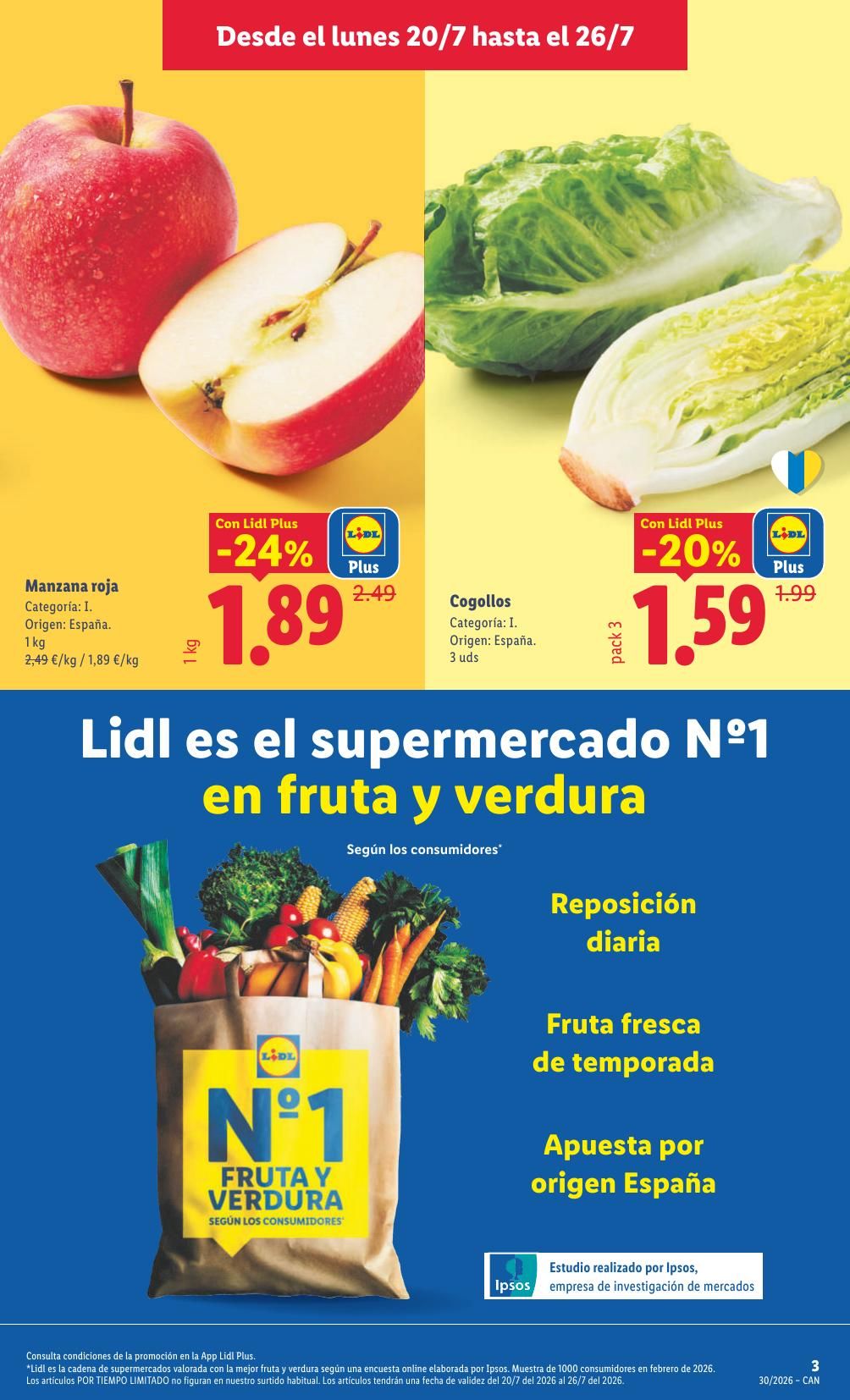 Folleto Lidl Alimentación · 20 de julio de 2026 – 26 de julio de 2026 — Página 3