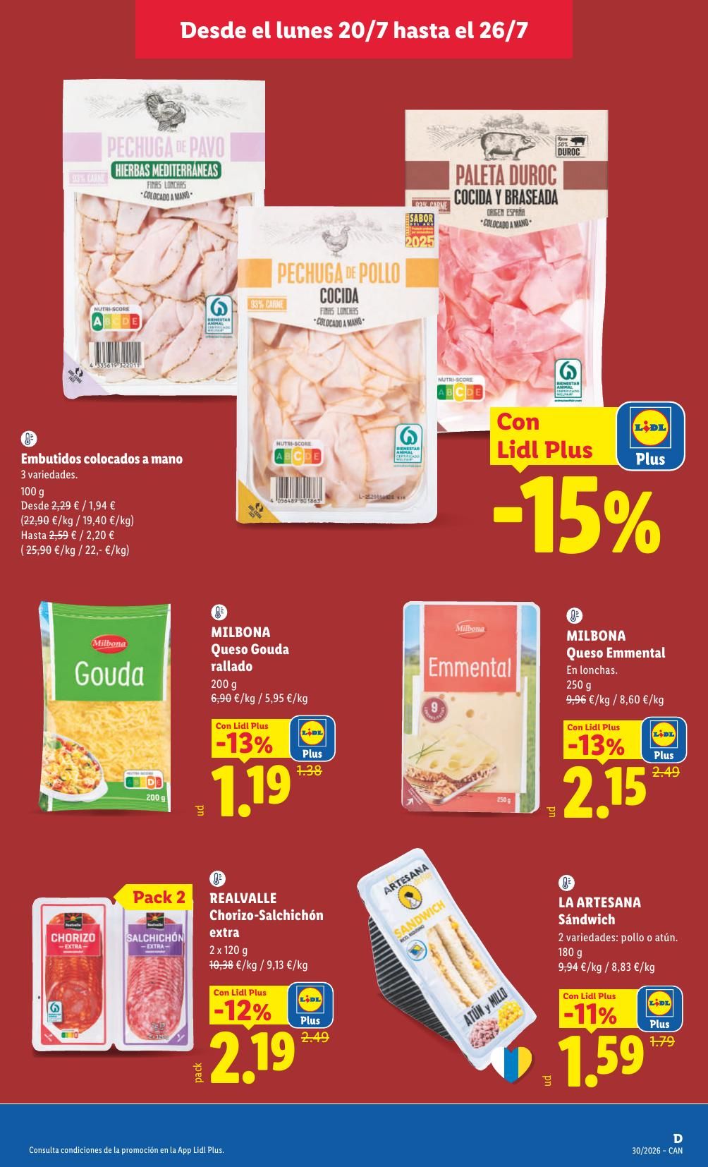 Folleto Lidl Alimentación · 20 de julio de 2026 – 26 de julio de 2026 — Página 13