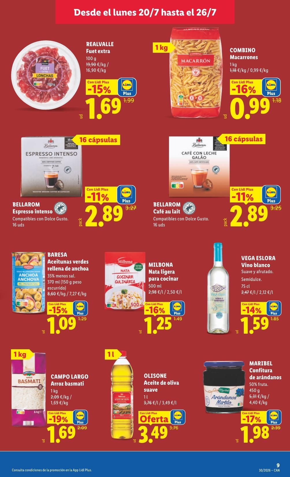 Folleto Lidl Alimentación · 20 de julio de 2026 – 26 de julio de 2026 — Página 17