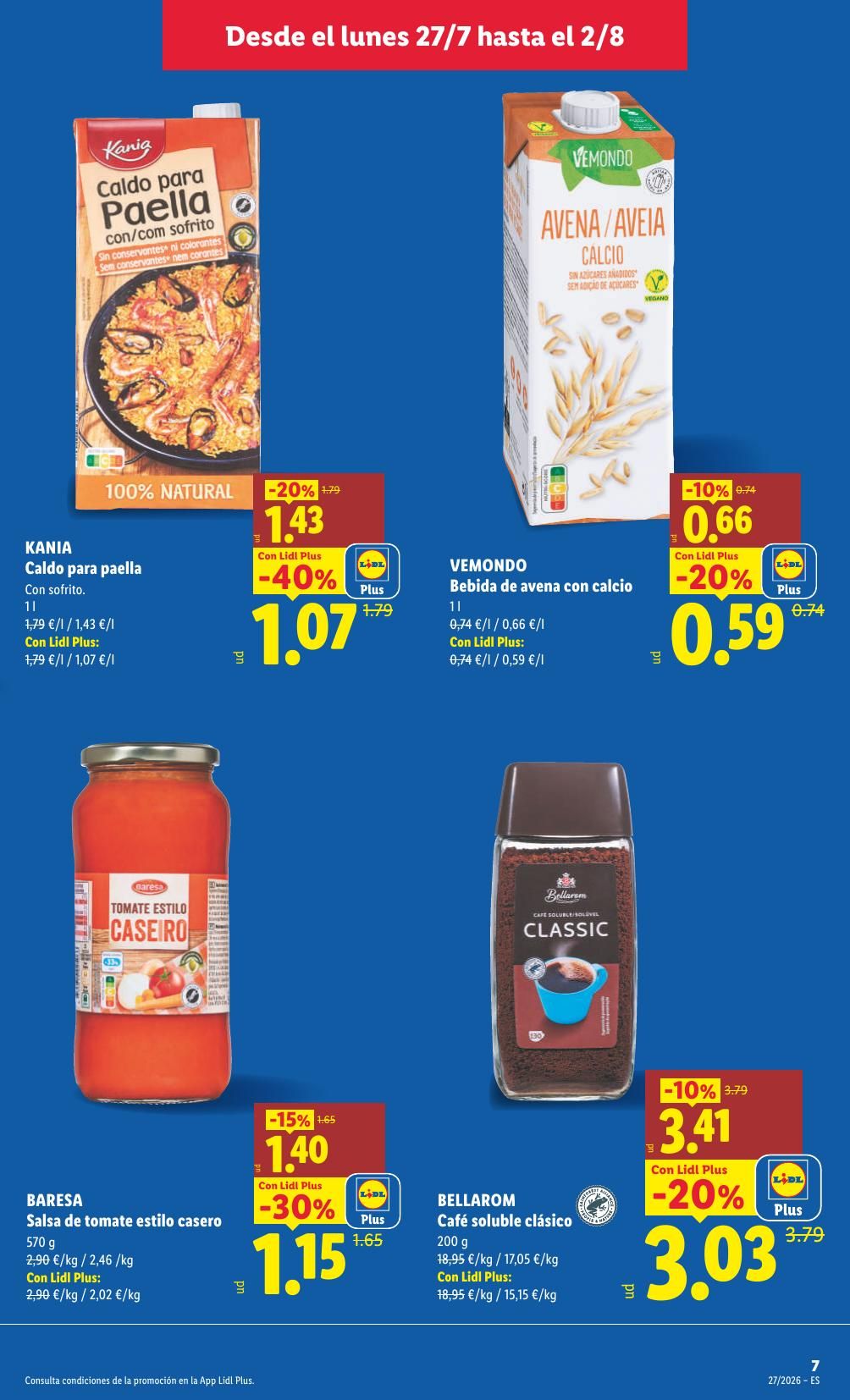 Folleto Lidl Alimentación · 27 de julio de 2026 – 2 de agosto de 2026 — Página 7