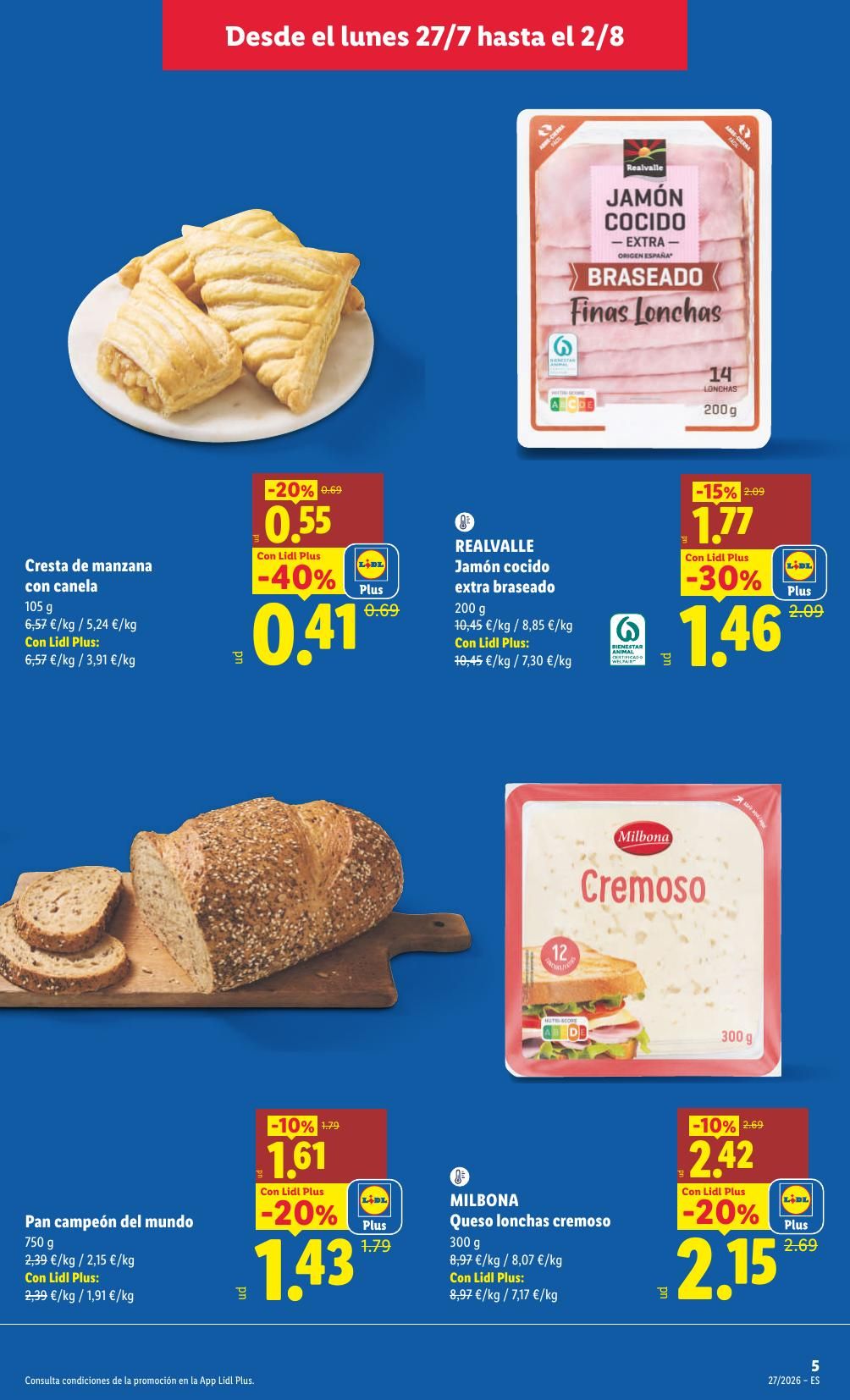 Folleto Lidl Alimentación · 27 de julio de 2026 – 2 de agosto de 2026 — Página 5