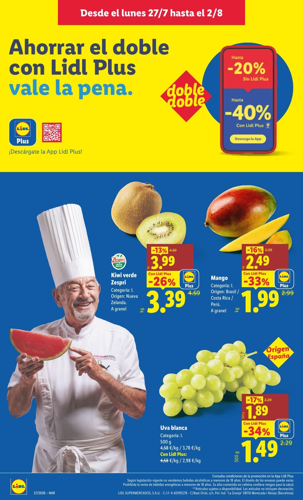 Folleto Lidl Alimentación · 27 de julio de 2026 – 2 de agosto de 2026 — Página 2