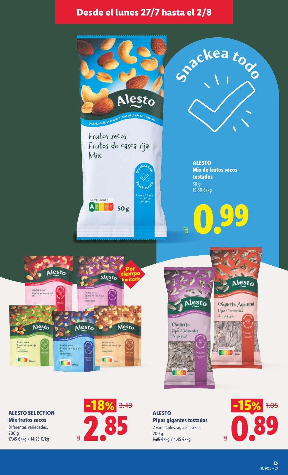 Folleto Lidl Alimentación · 27 de julio de 2026 – 2 de agosto de 2026 — Página 13