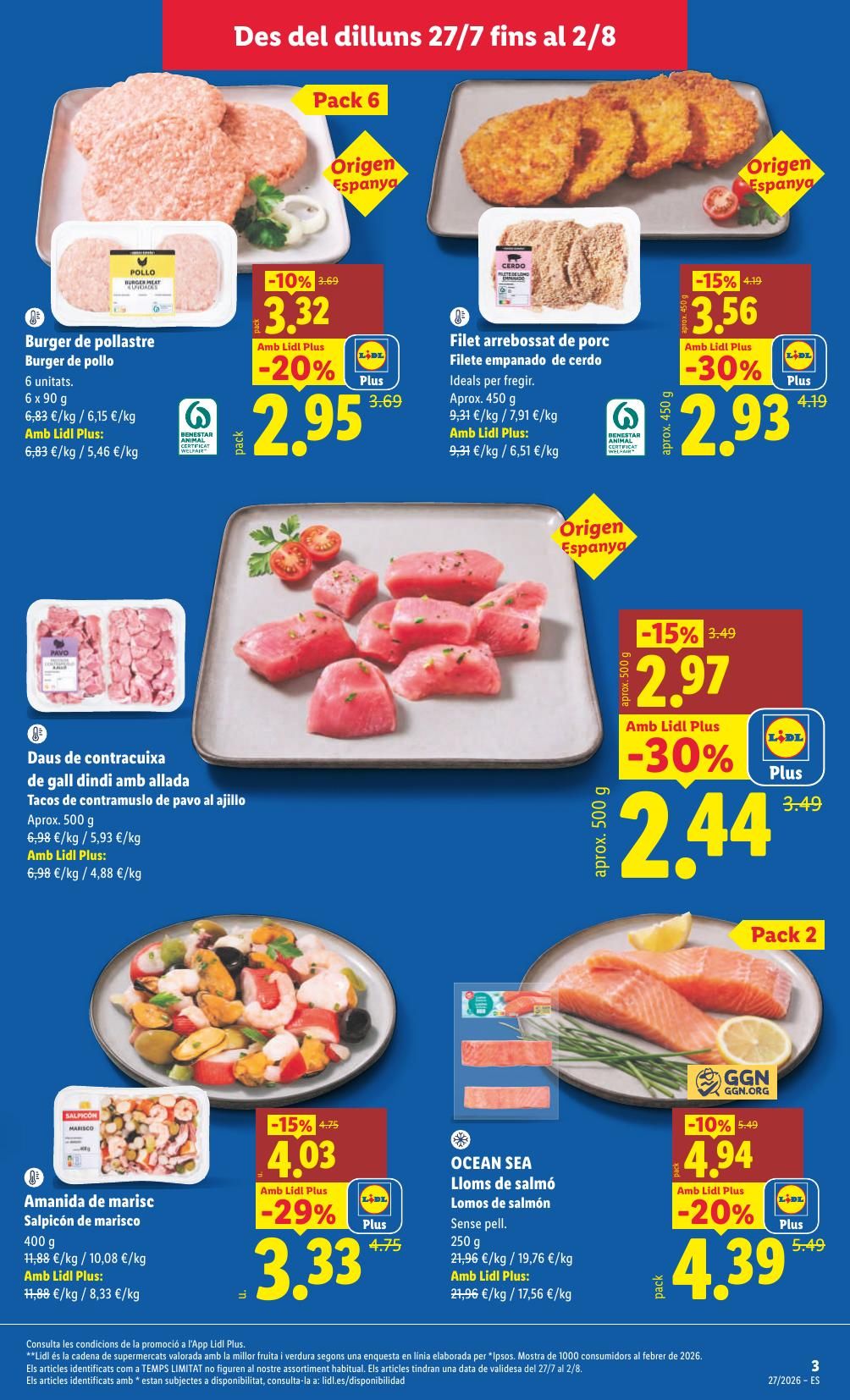 Folleto Lidl Alimentación · 27 de julio de 2026 – 2 de agosto de 2026 — Página 3