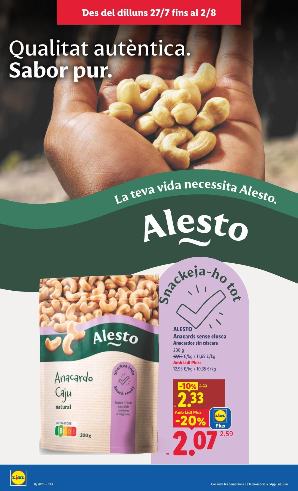 Folleto Lidl Alimentación · 27 de julio de 2026 – 2 de agosto de 2026 — Página 12