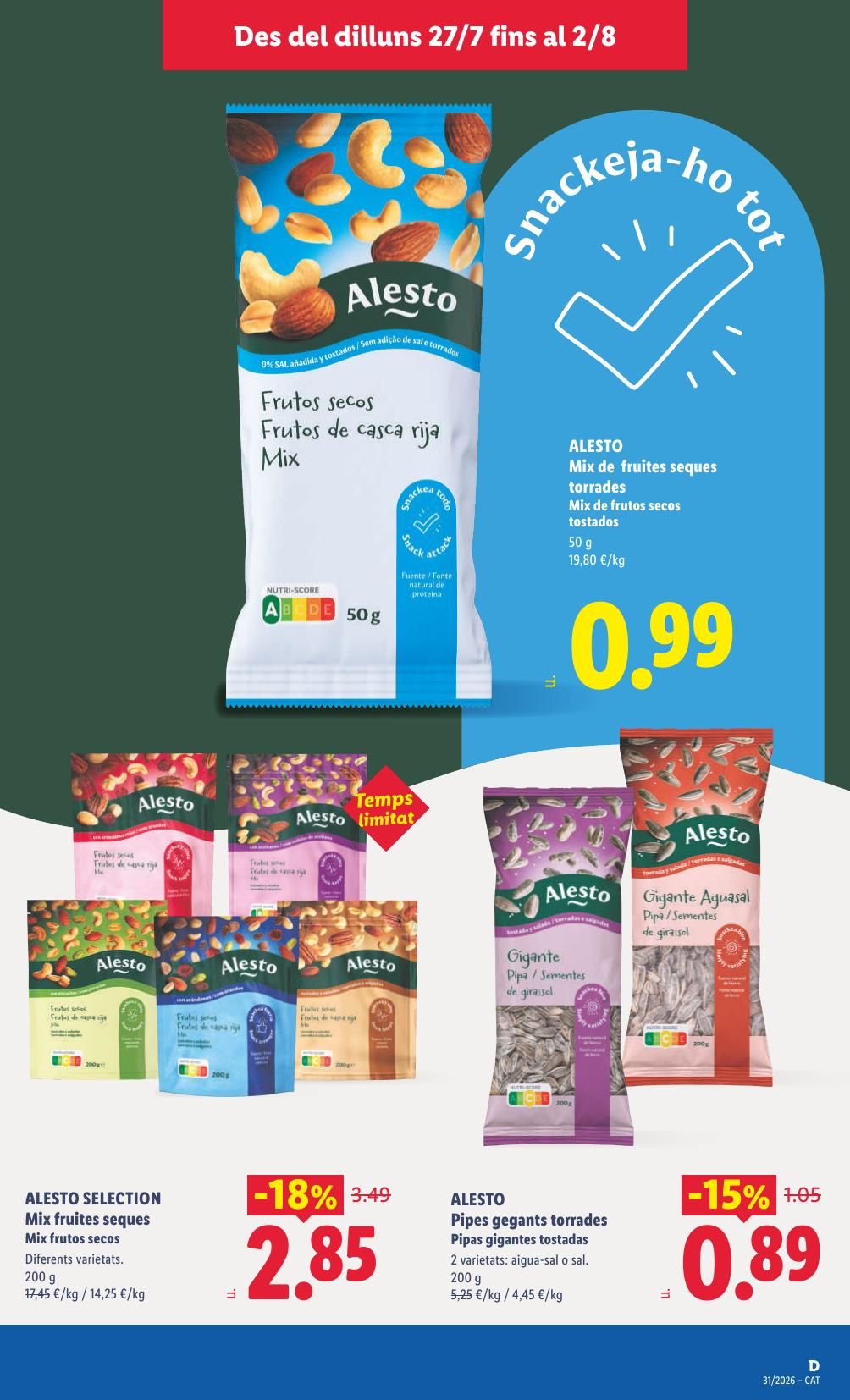 Folleto Lidl Alimentación · 27 de julio de 2026 – 2 de agosto de 2026 — Página 13