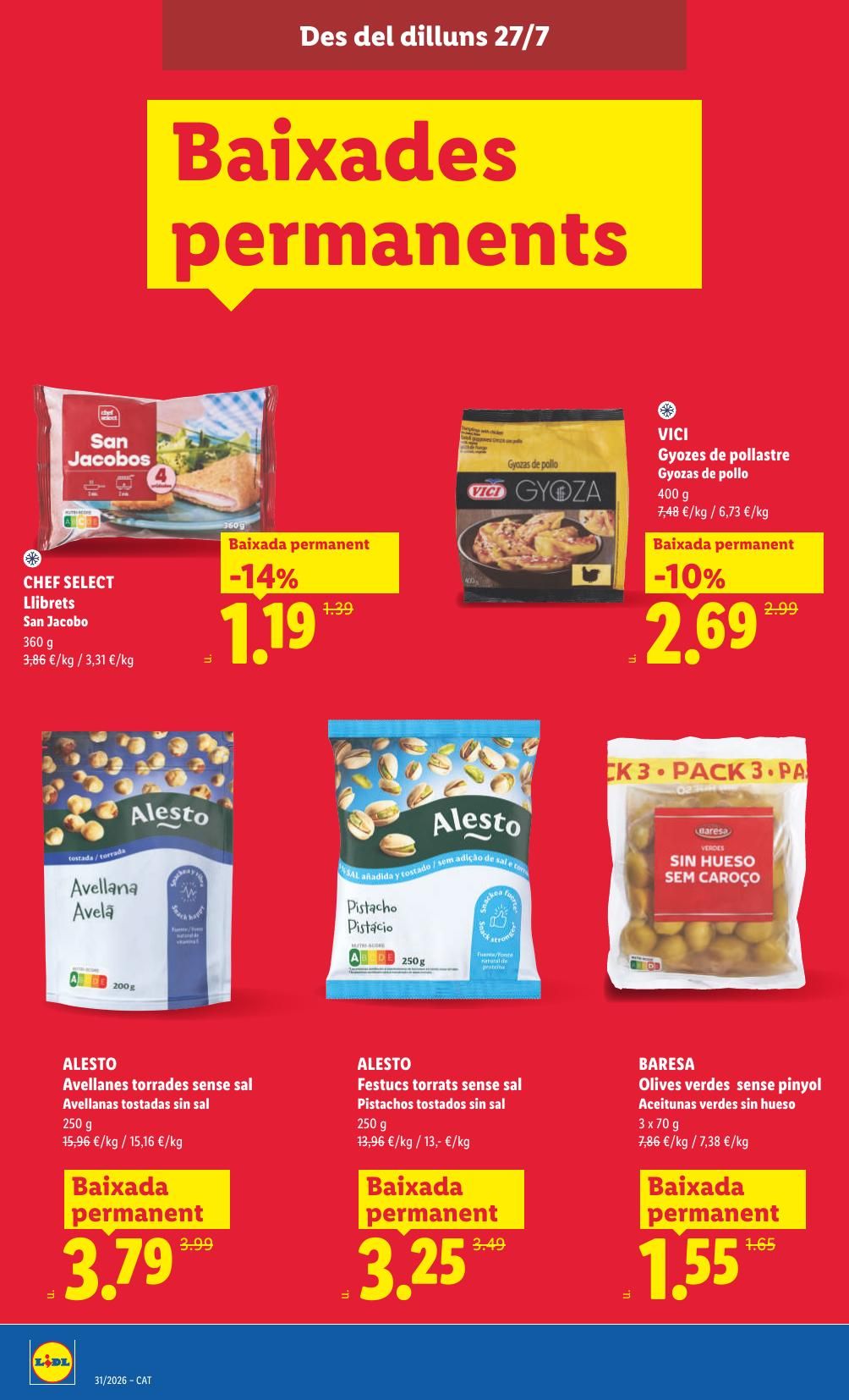 Folleto Lidl Alimentación · 27 de julio de 2026 – 2 de agosto de 2026 — Página 16