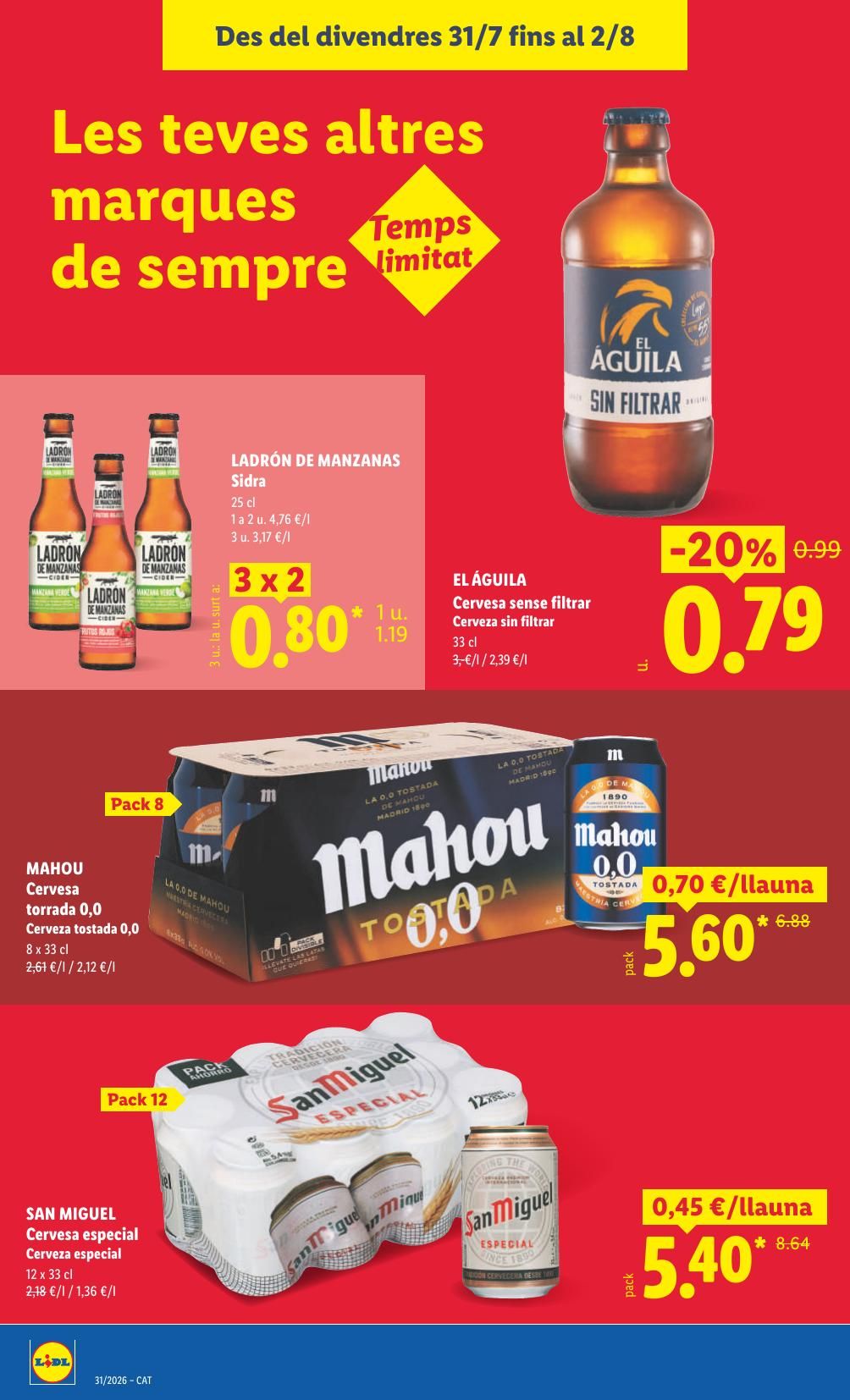 Folleto Lidl Alimentación · 27 de julio de 2026 – 2 de agosto de 2026 — Página 28