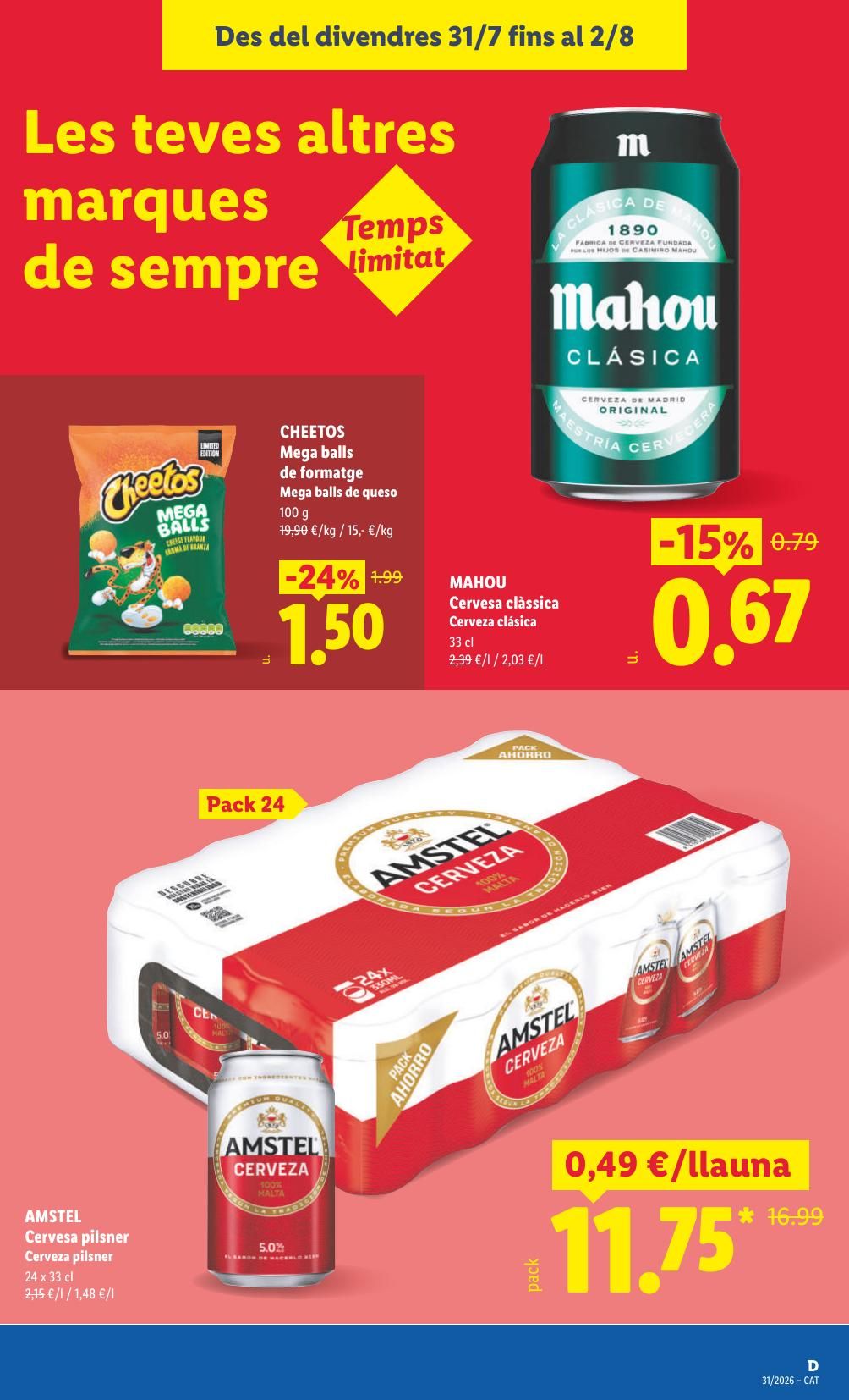 Folleto Lidl Alimentación · 27 de julio de 2026 – 2 de agosto de 2026 — Página 29