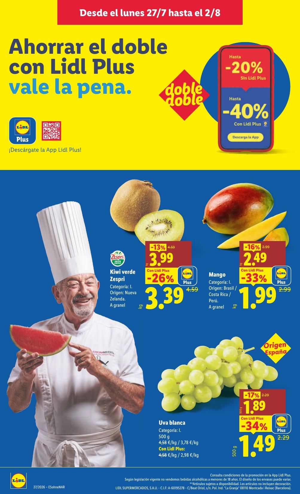 Folleto Lidl Alimentación · 27 de julio de 2026 – 2 de agosto de 2026 — Página 2