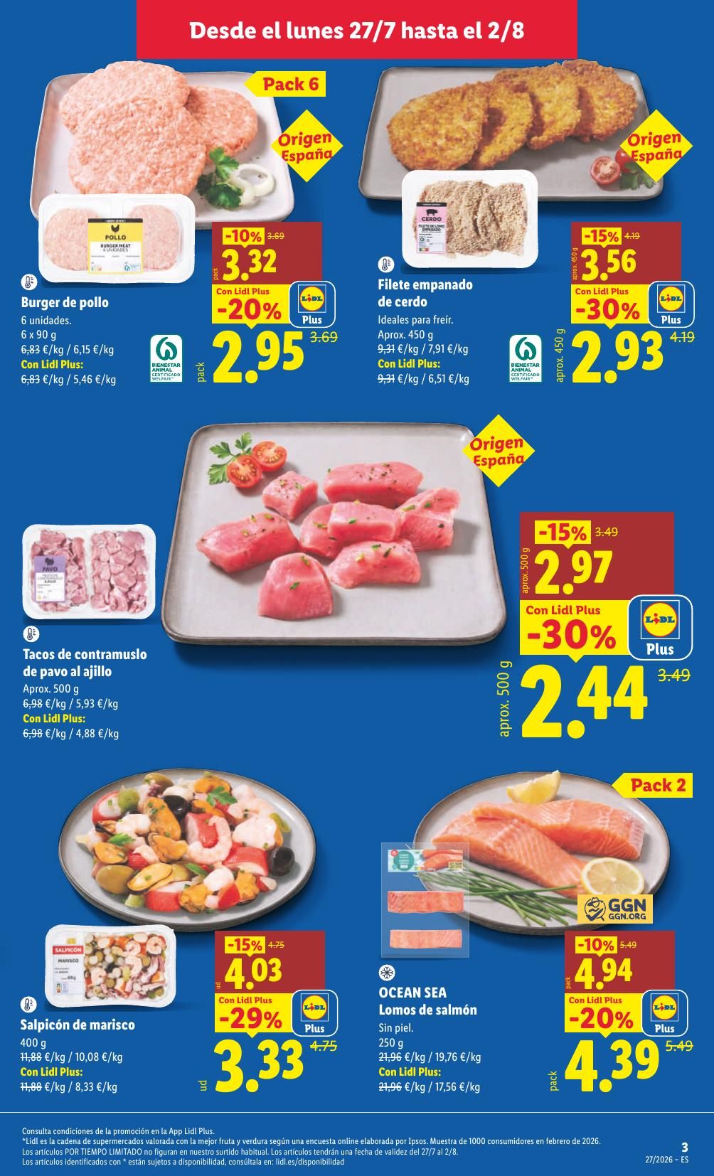 Folleto Lidl Alimentación · 27 de julio de 2026 – 2 de agosto de 2026 — Página 3