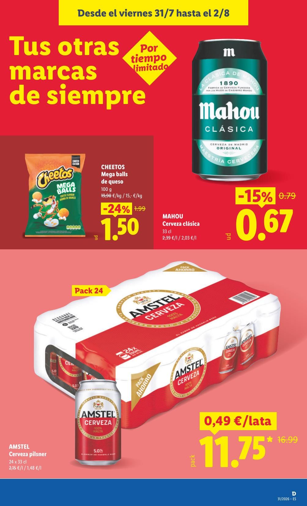 Folleto Lidl Alimentación · 27 de julio de 2026 – 2 de agosto de 2026 — Página 29