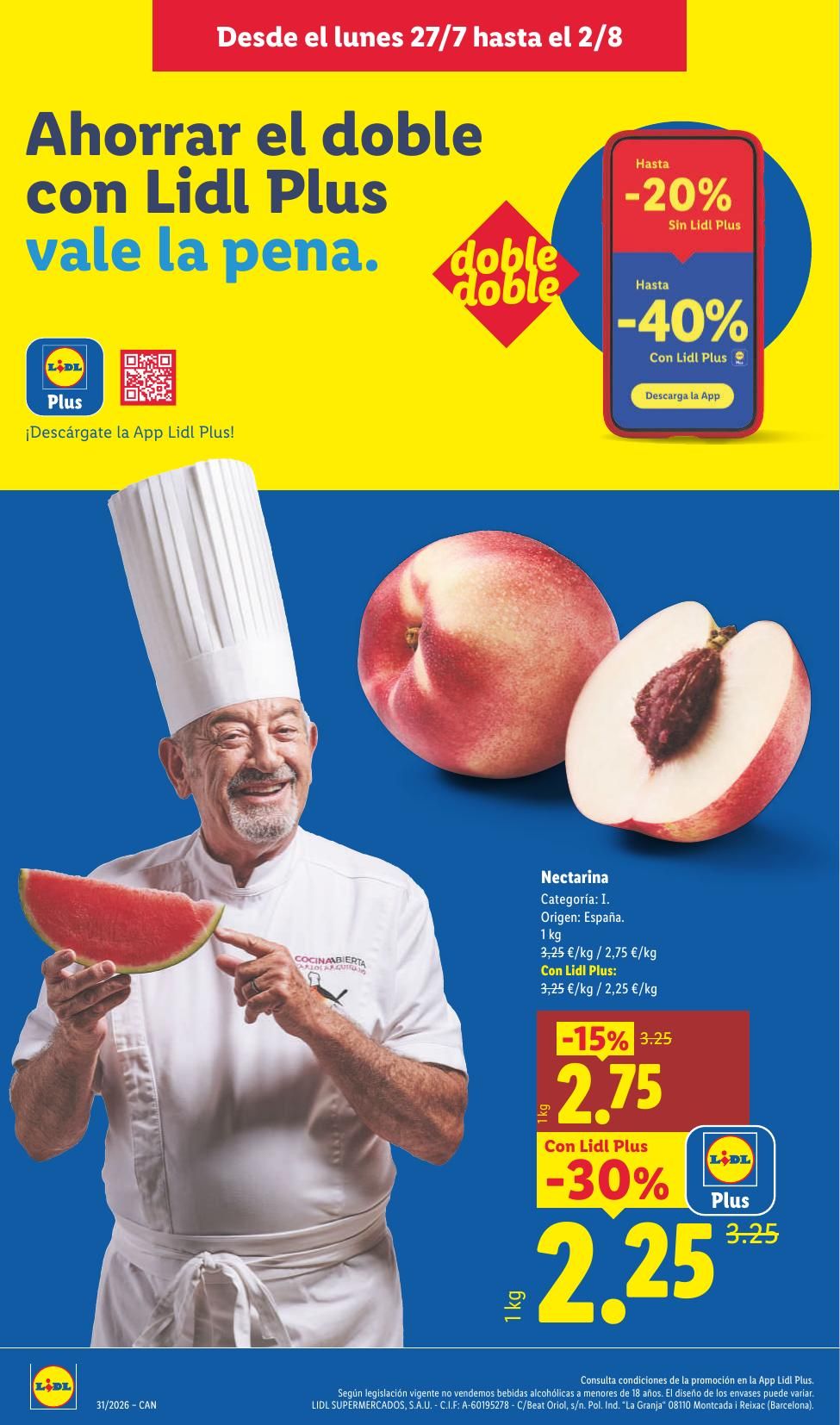 Folleto Lidl Alimentación · 27 de julio de 2026 – 2 de agosto de 2026 — Página 2