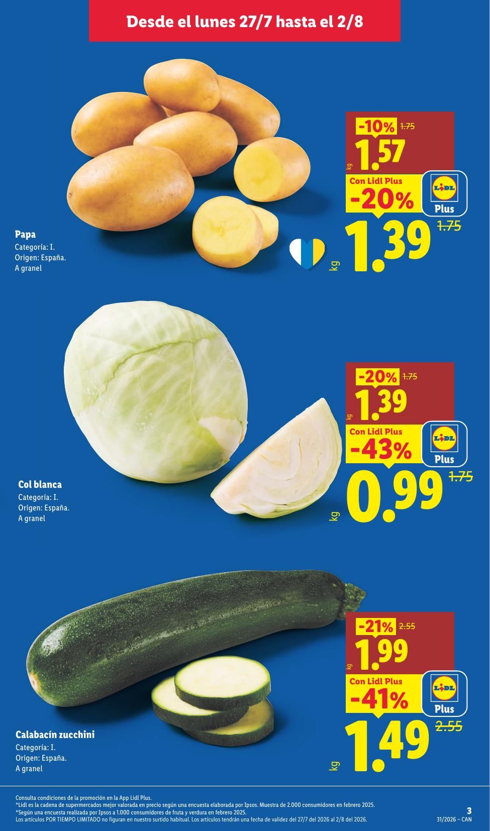 Folleto Lidl Alimentación · 27 de julio de 2026 – 2 de agosto de 2026 — Página 3