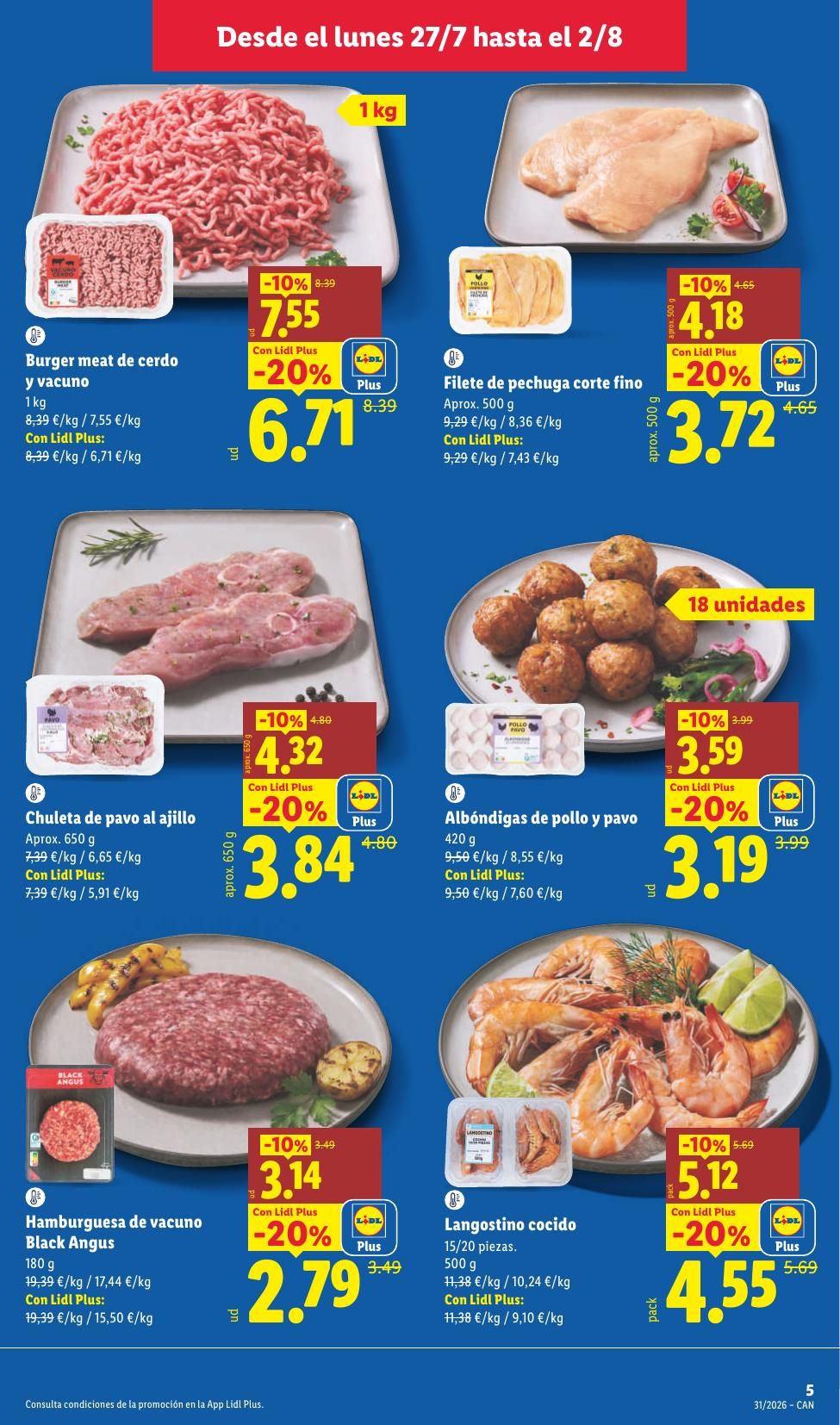 Folleto Lidl Alimentación · 27 de julio de 2026 – 2 de agosto de 2026 — Página 7