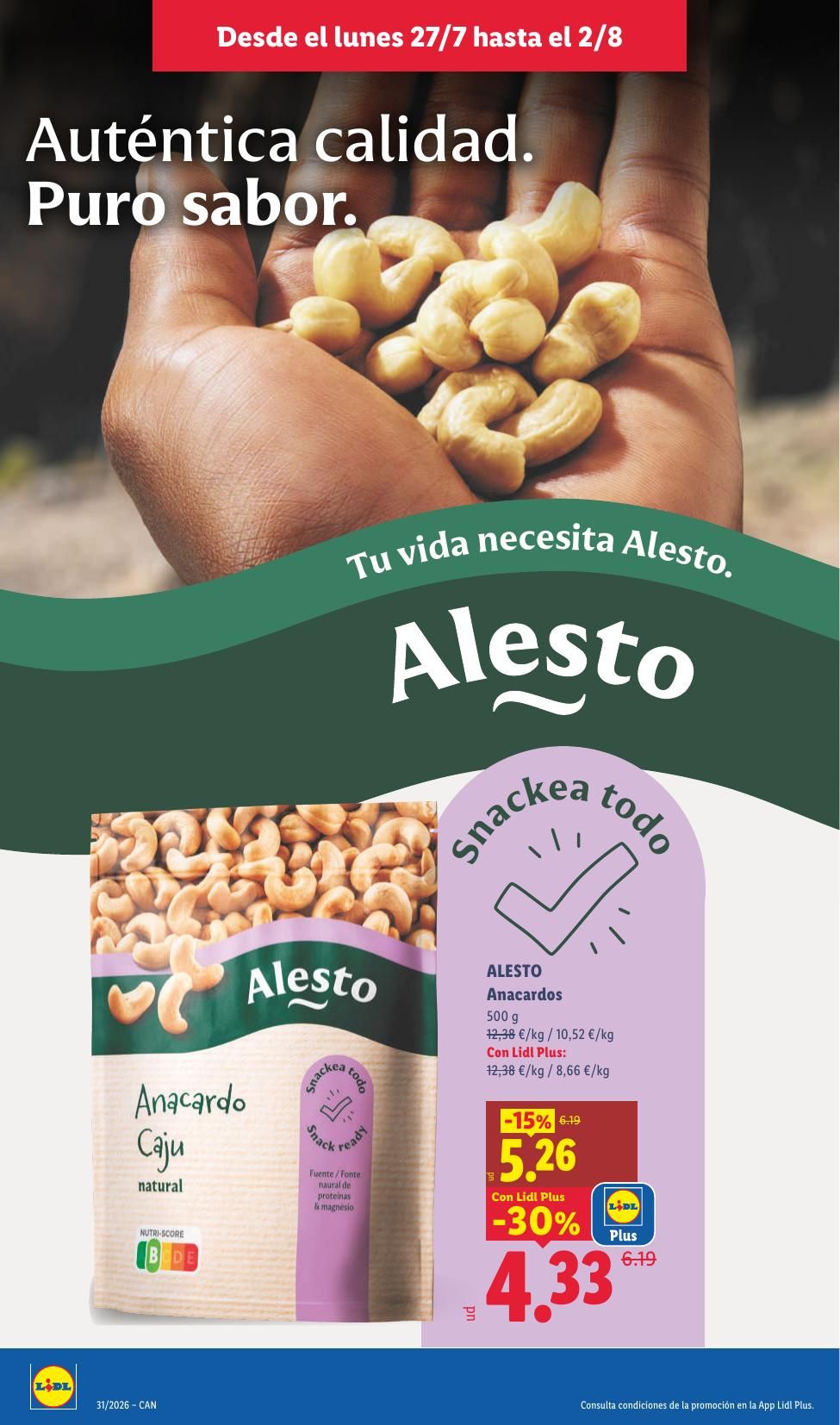 Folleto Lidl Alimentación · 27 de julio de 2026 – 2 de agosto de 2026 — Página 12
